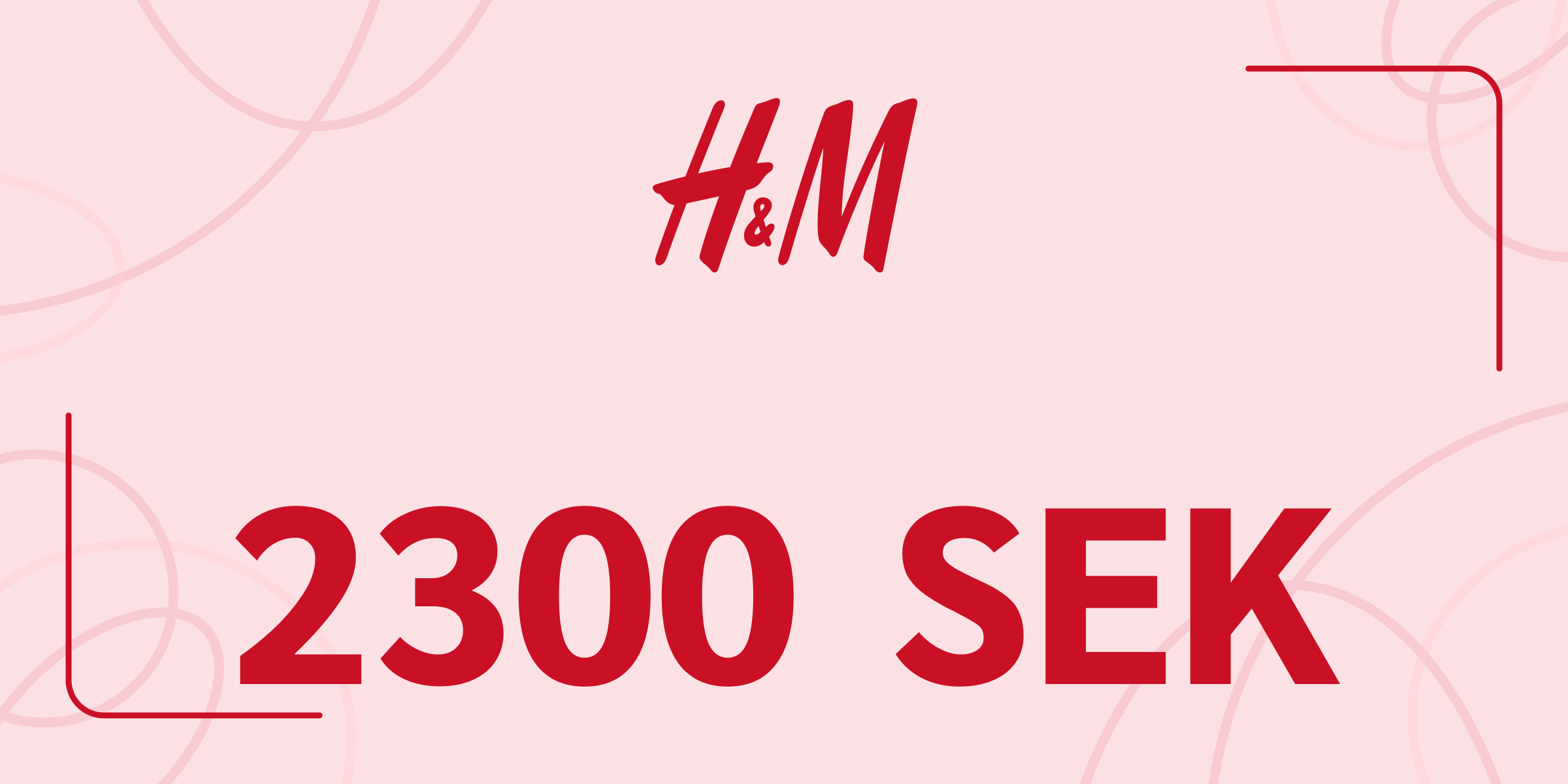 H and M Gift Card 2300 SEK