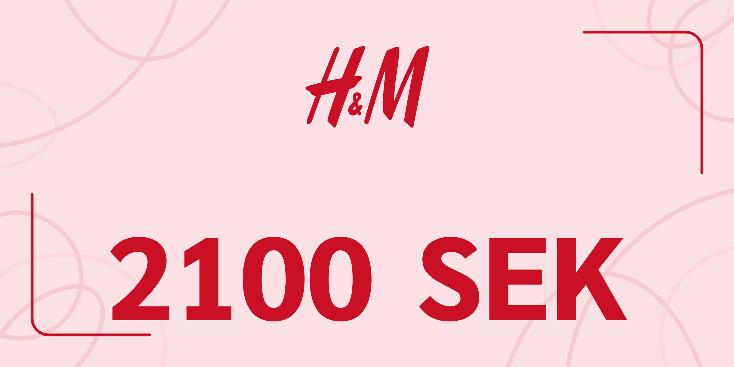 H and M Gift Card 2100 SEK