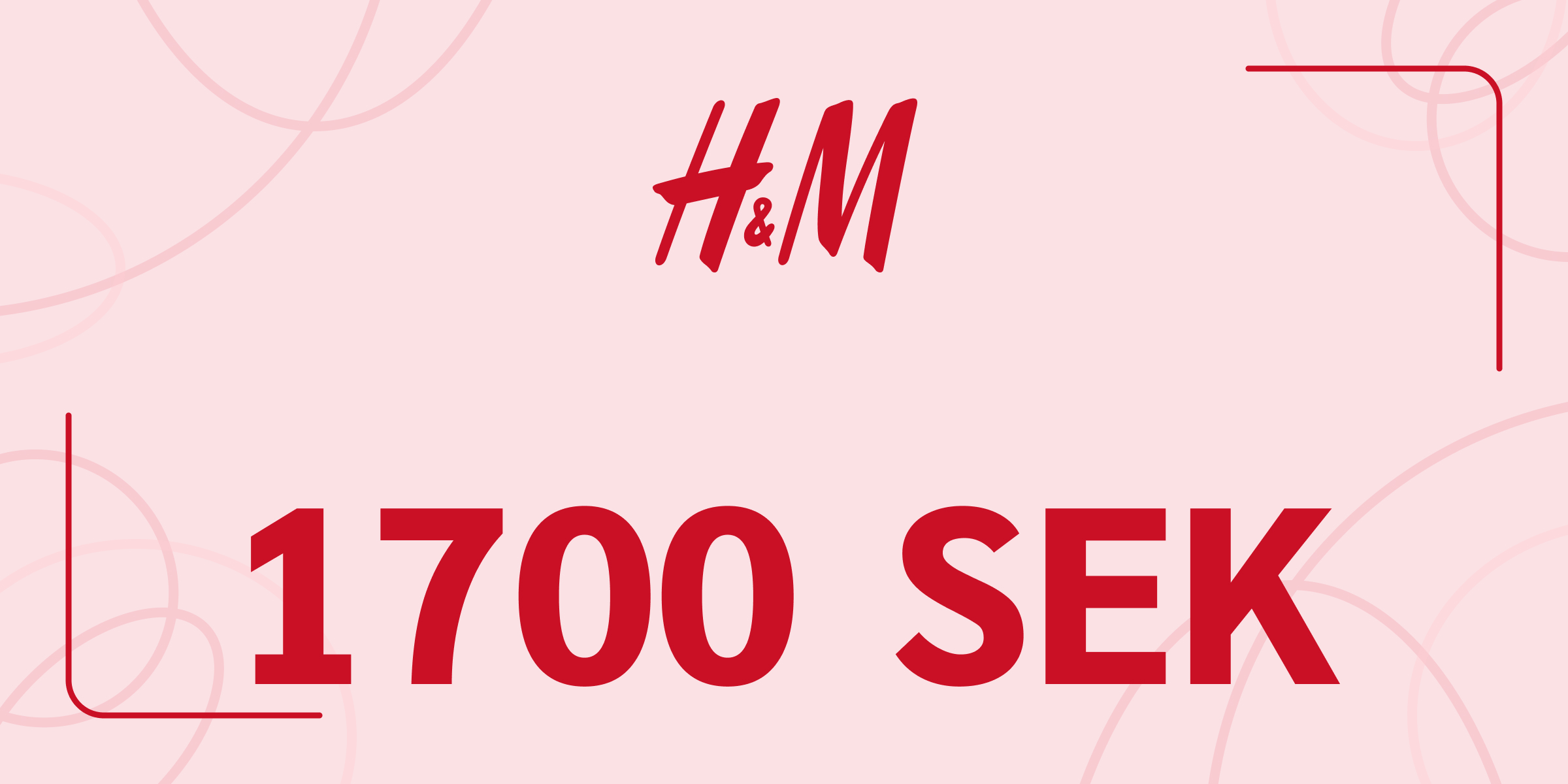 H and M Gift Card 1700 SEK