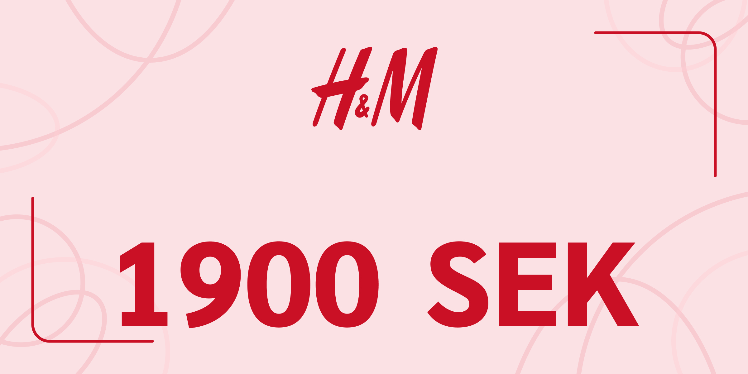 H and M Gift Card 1900 SEK
