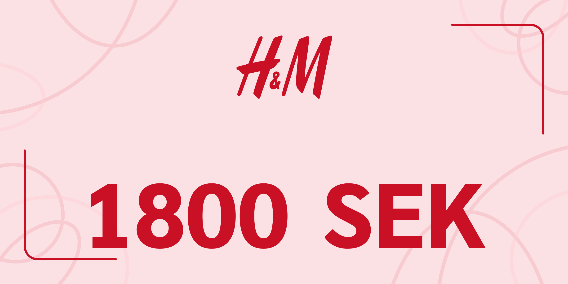 H and M Gift Card 1800 SEK