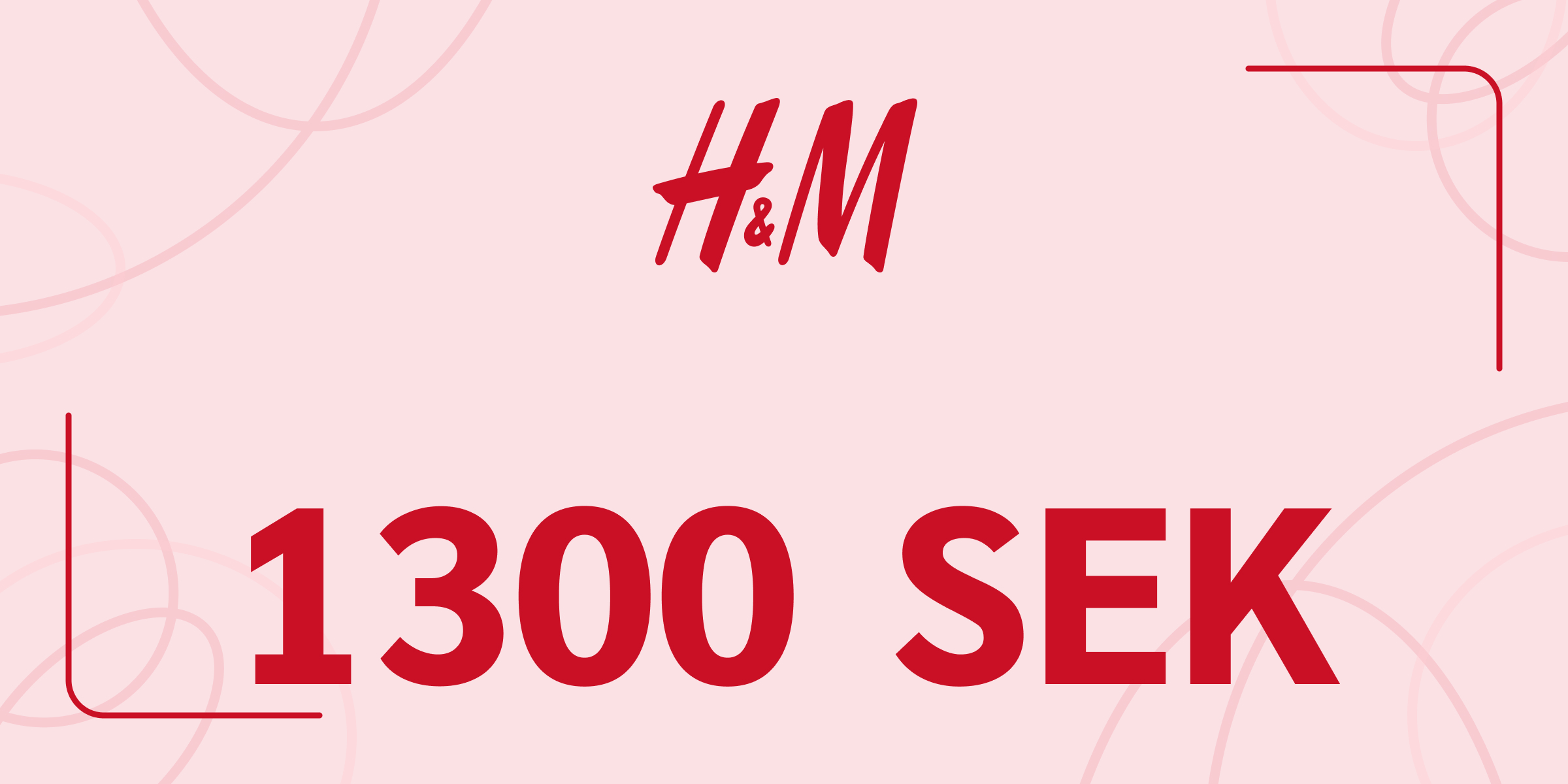 H and M Gift Card 1300 SEK
