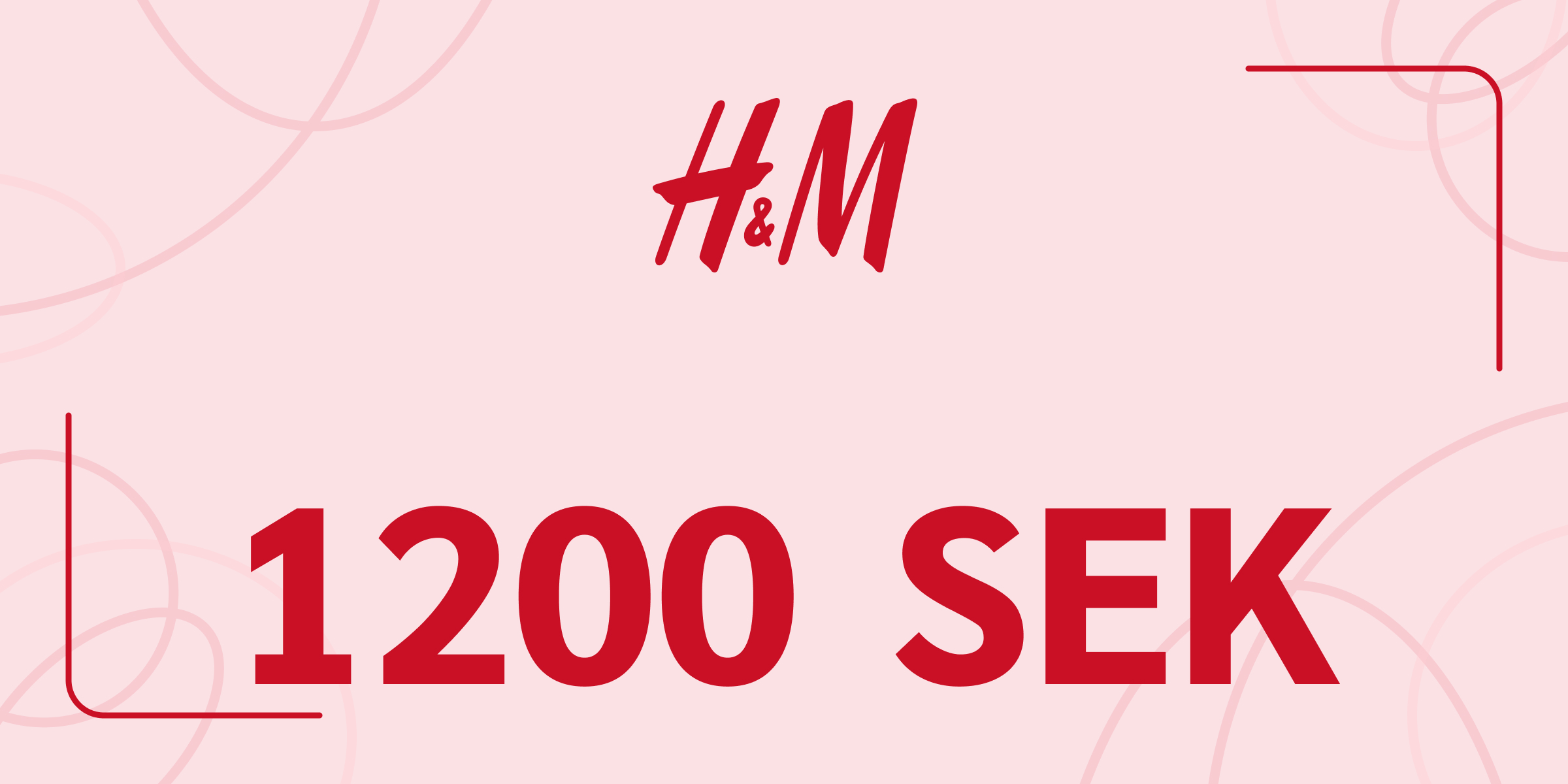 H and M Gift Card 1200 SEK