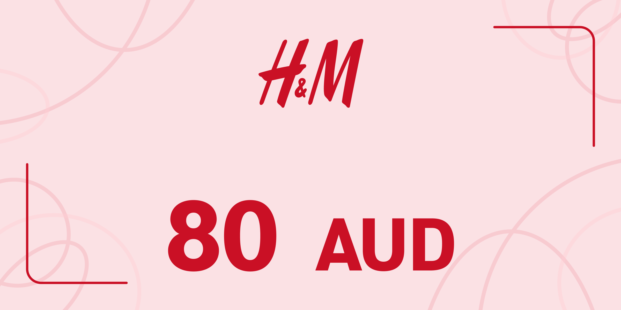 H and M Gift Card 80 AUD