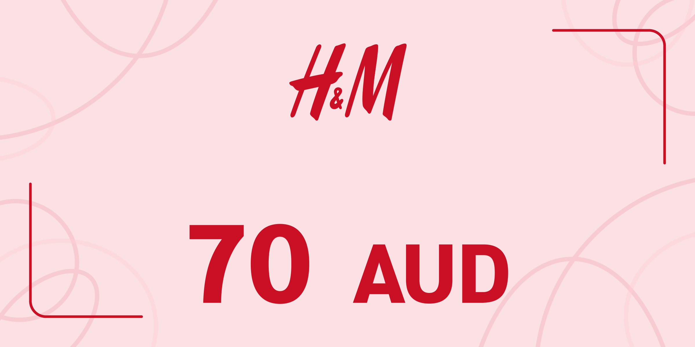 H and M Gift Card 70 AUD