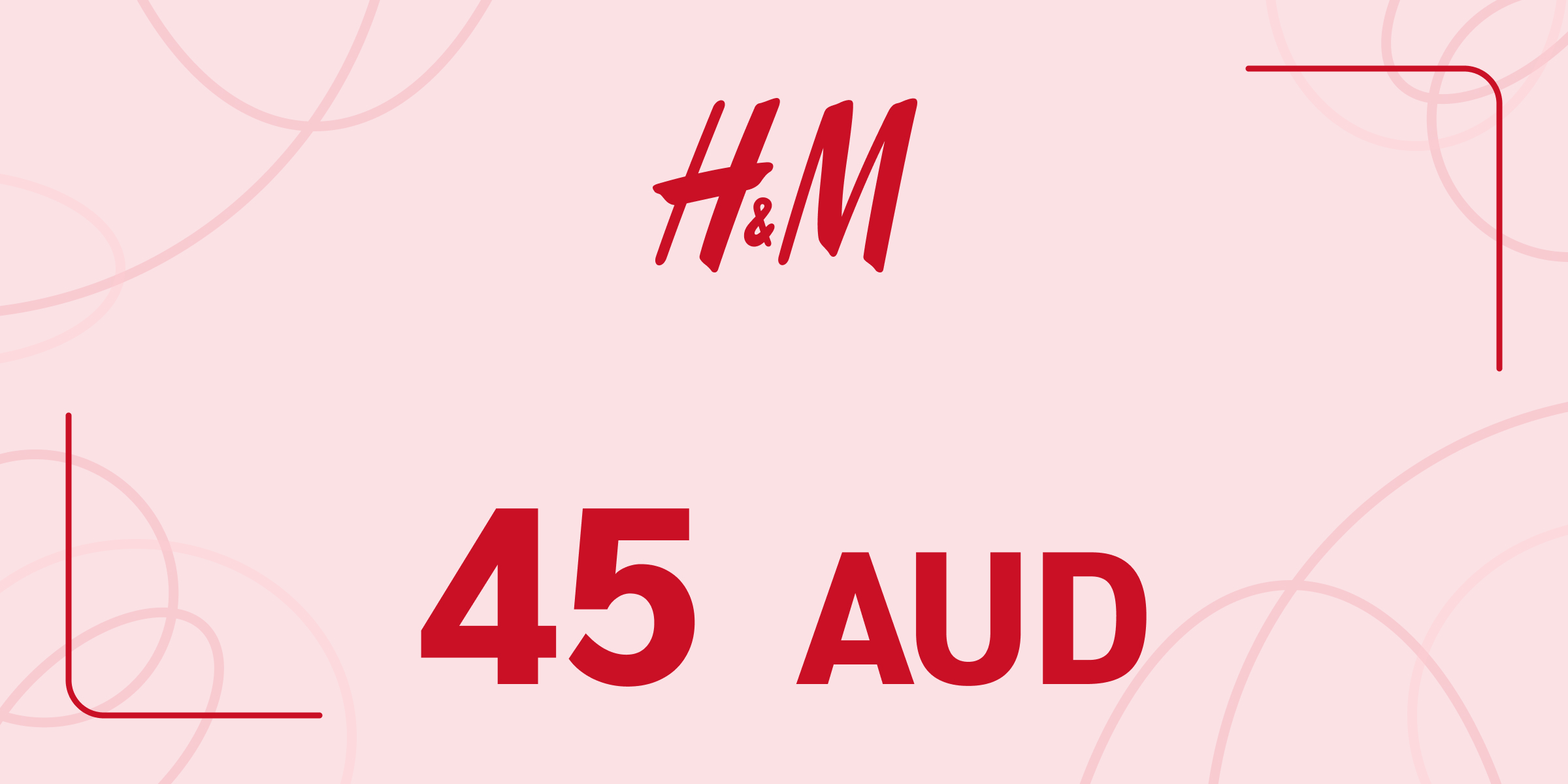 H and M Gift Card 45 AUD