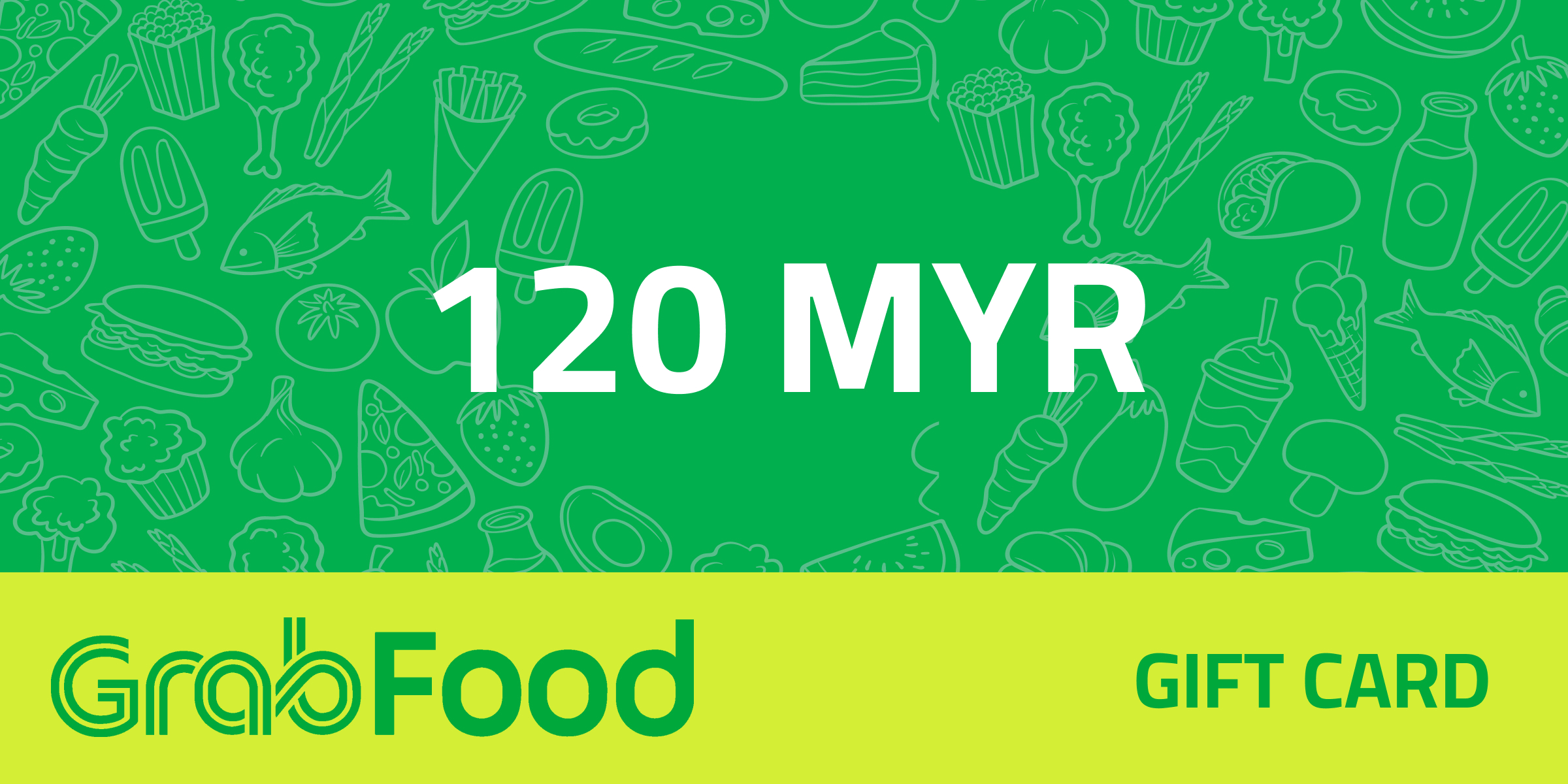 GrabFood Gift Card 120 MYR