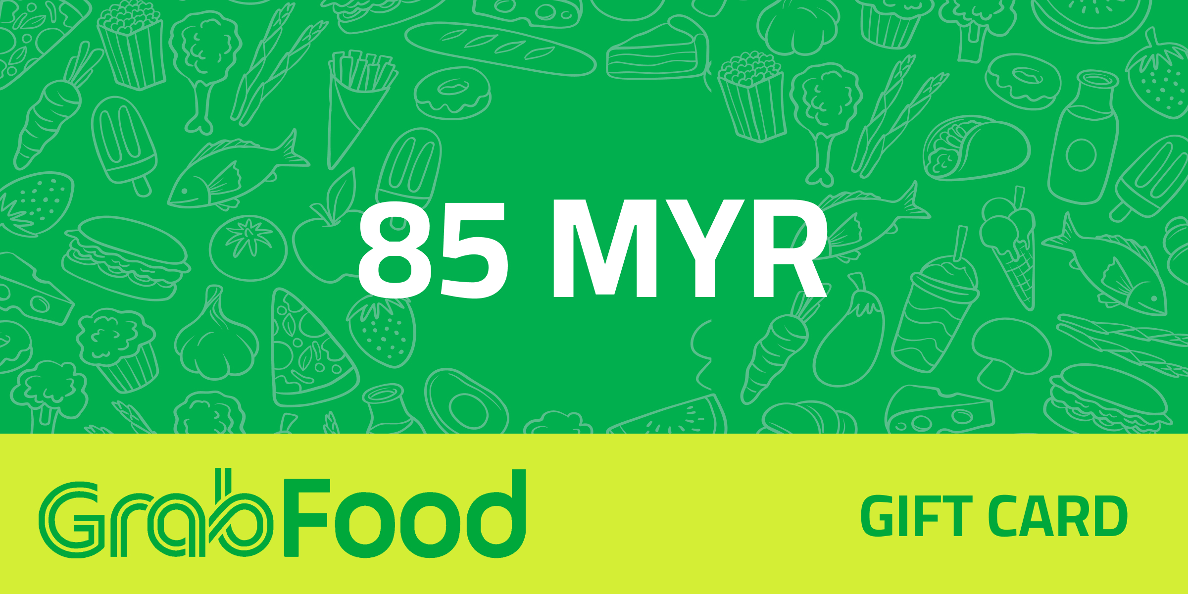 GrabFood Gift Card 85 MYR