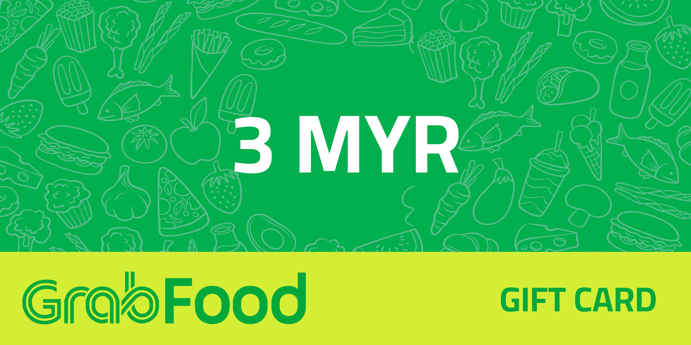 GrabFood Gift Card 3 MYR