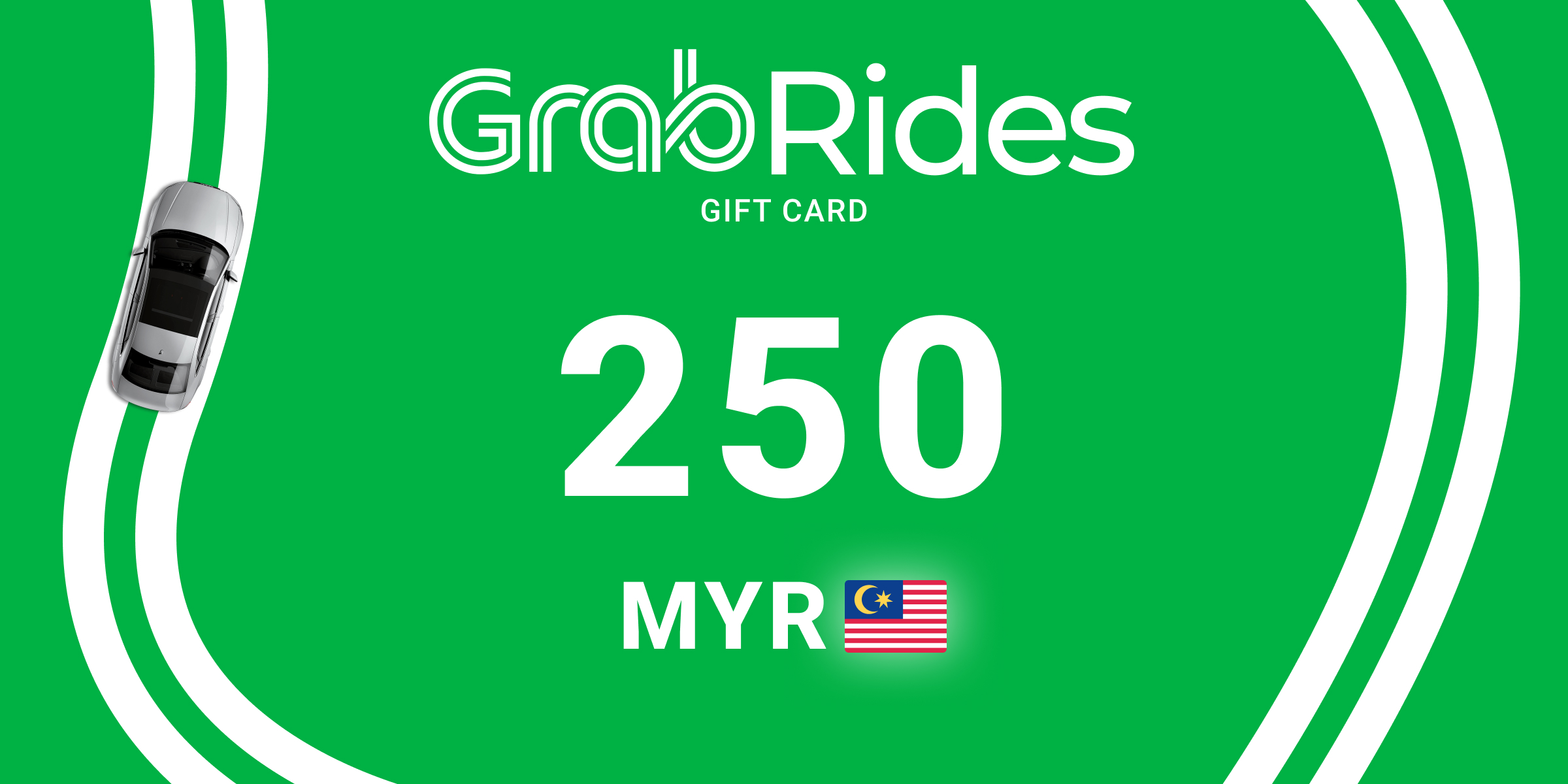 Grab Rides Gift Card 250 MYR