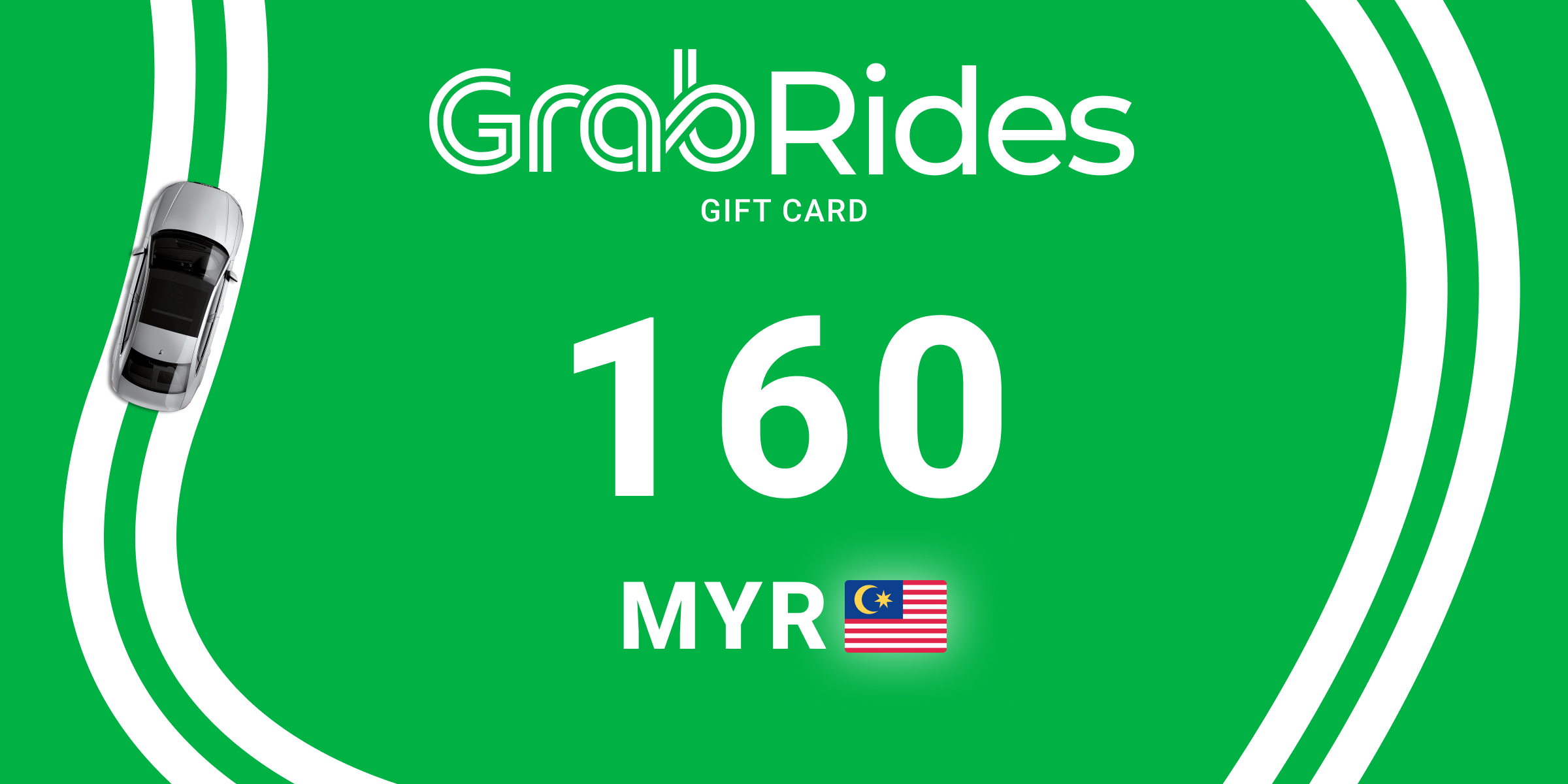 Grab Rides Gift Card 160 MYR