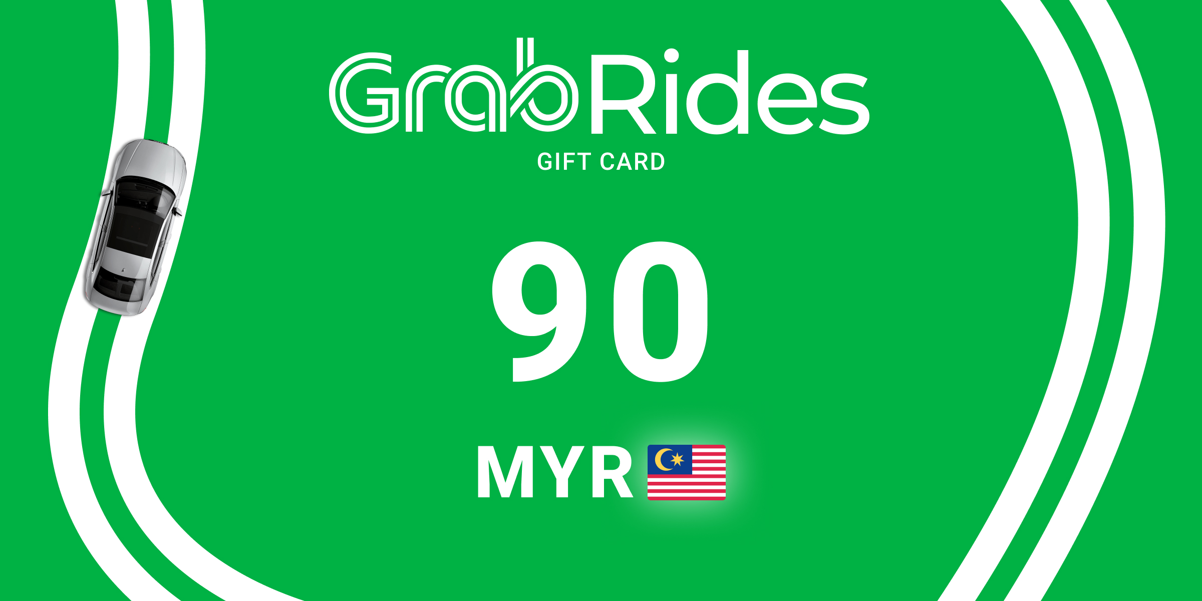 Grab Rides Gift Card 90 MYR