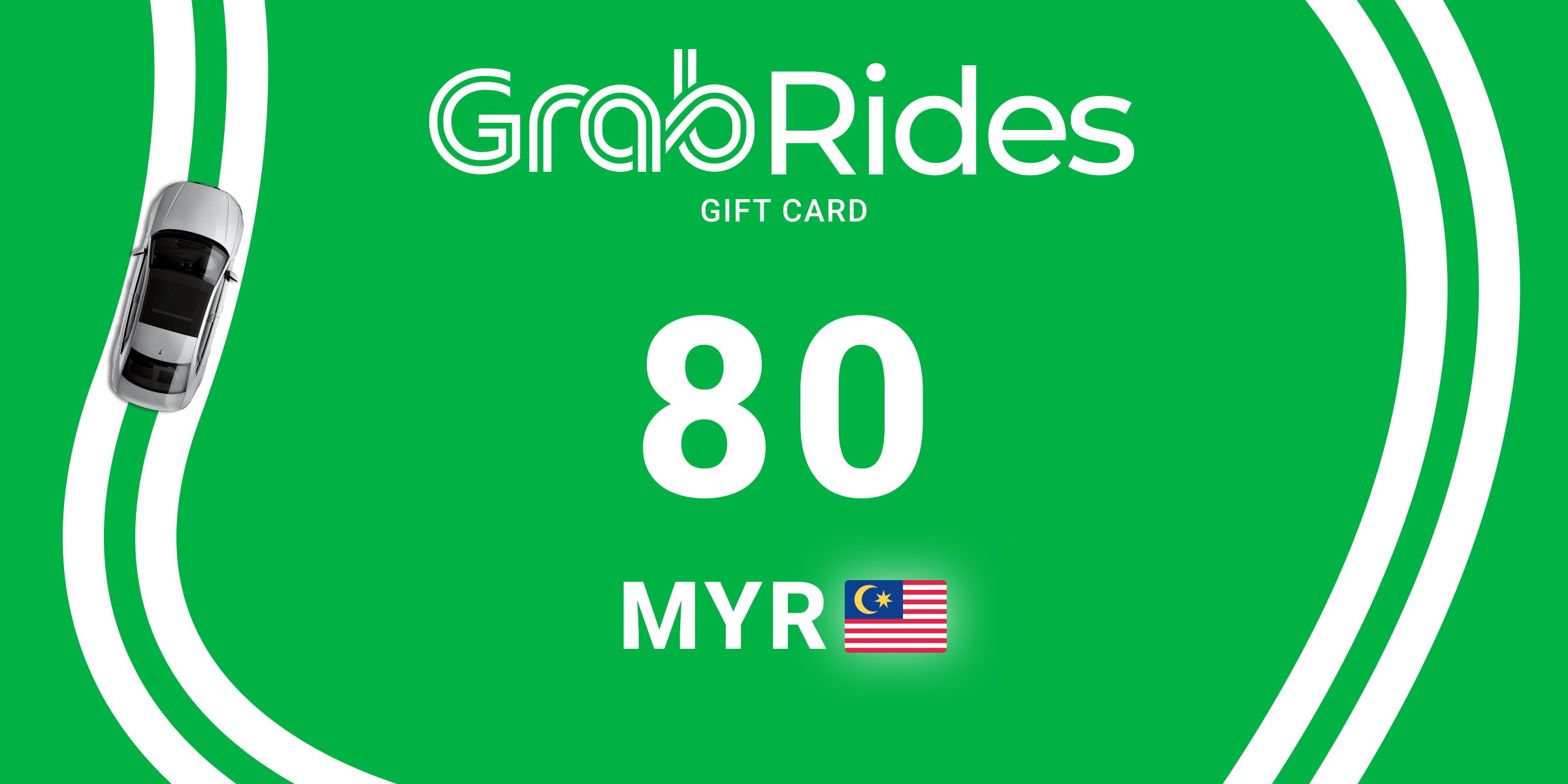 Grab Rides Gift Card 80 MYR