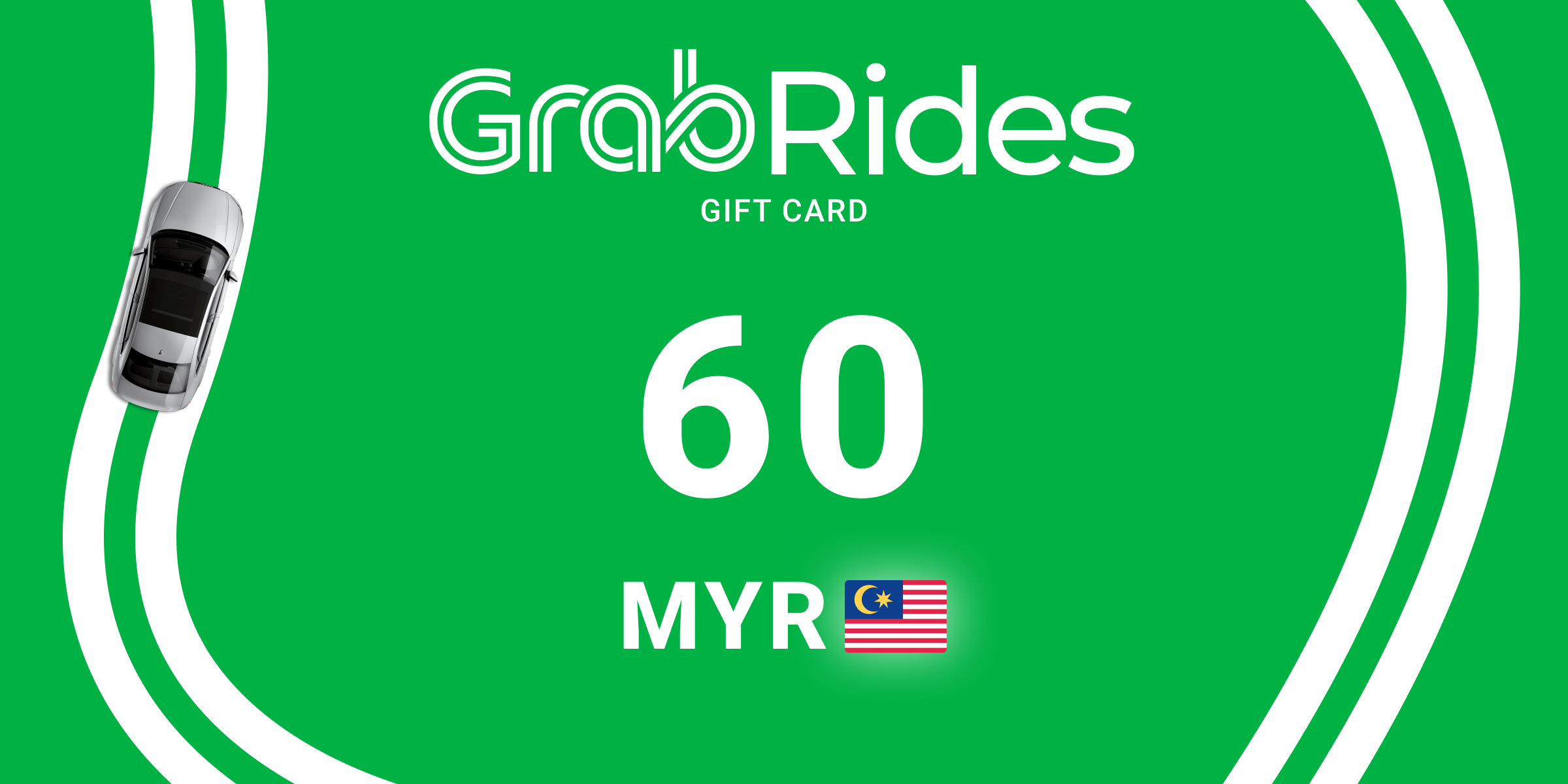 Grab Rides Gift Card 60 MYR