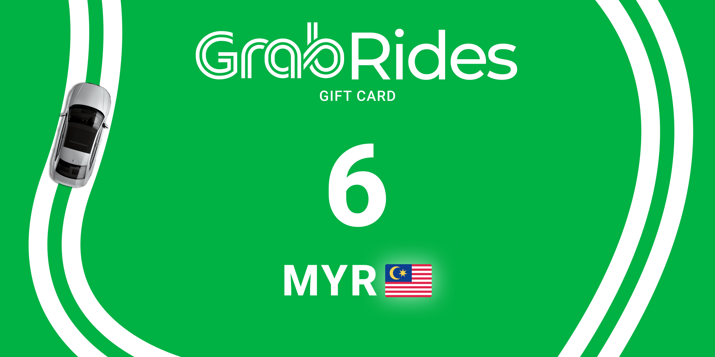 Grab Rides Gift Card 6 MYR