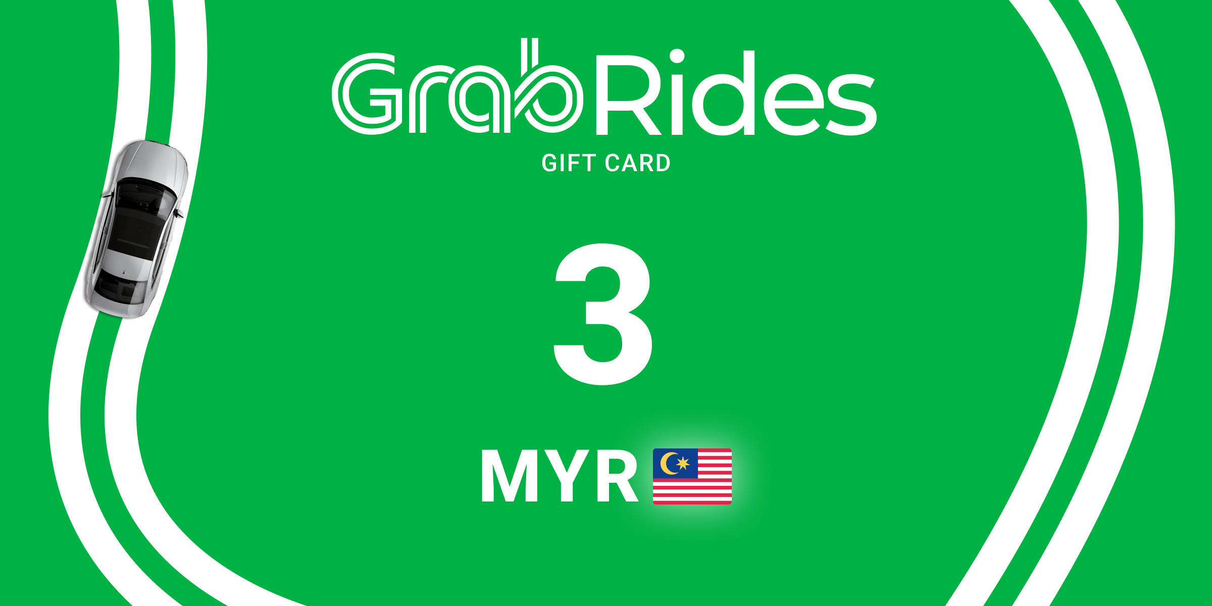 Grab Rides Gift Card 3 MYR