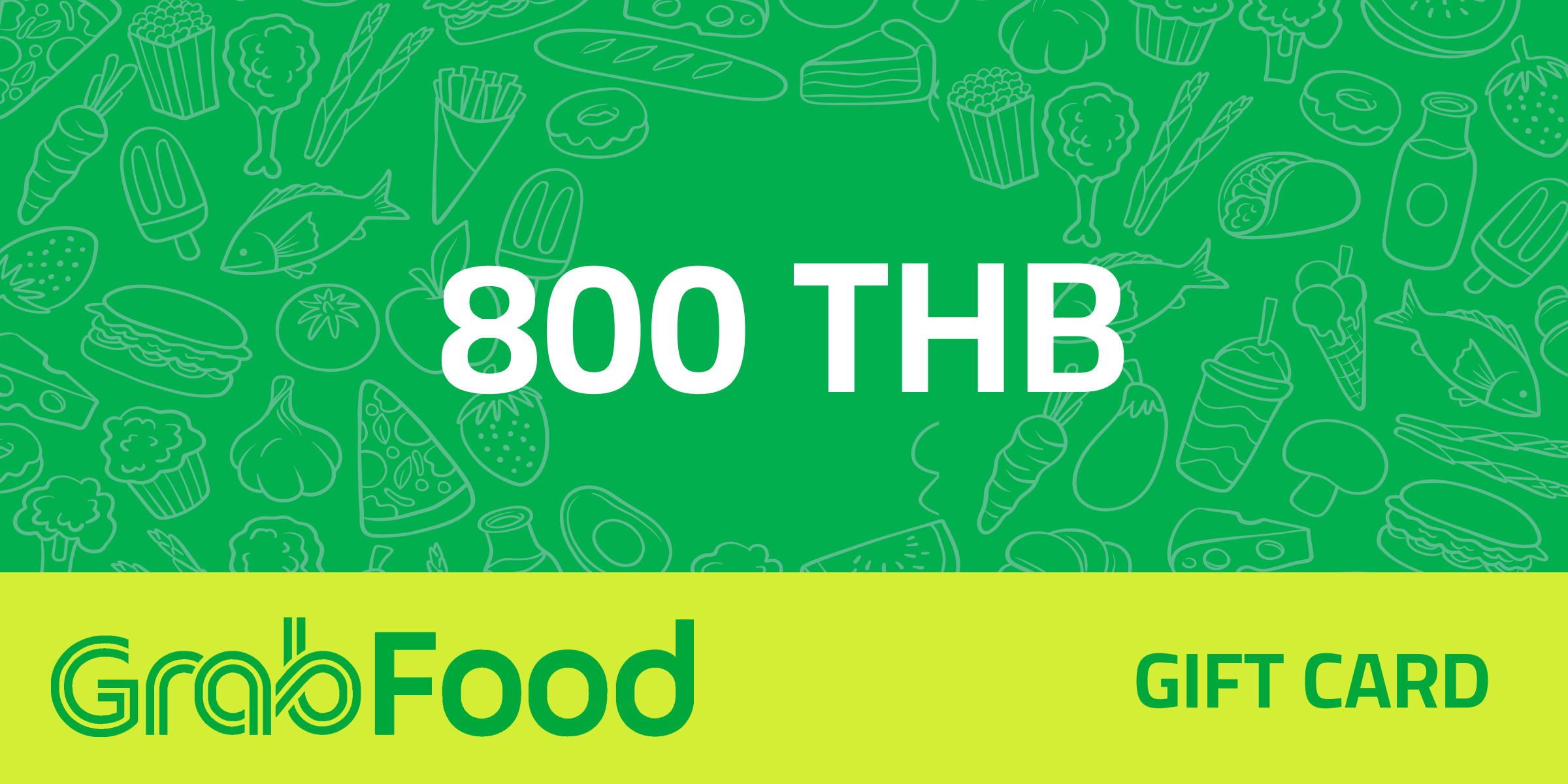 Grab Food Gift Card 800 THB