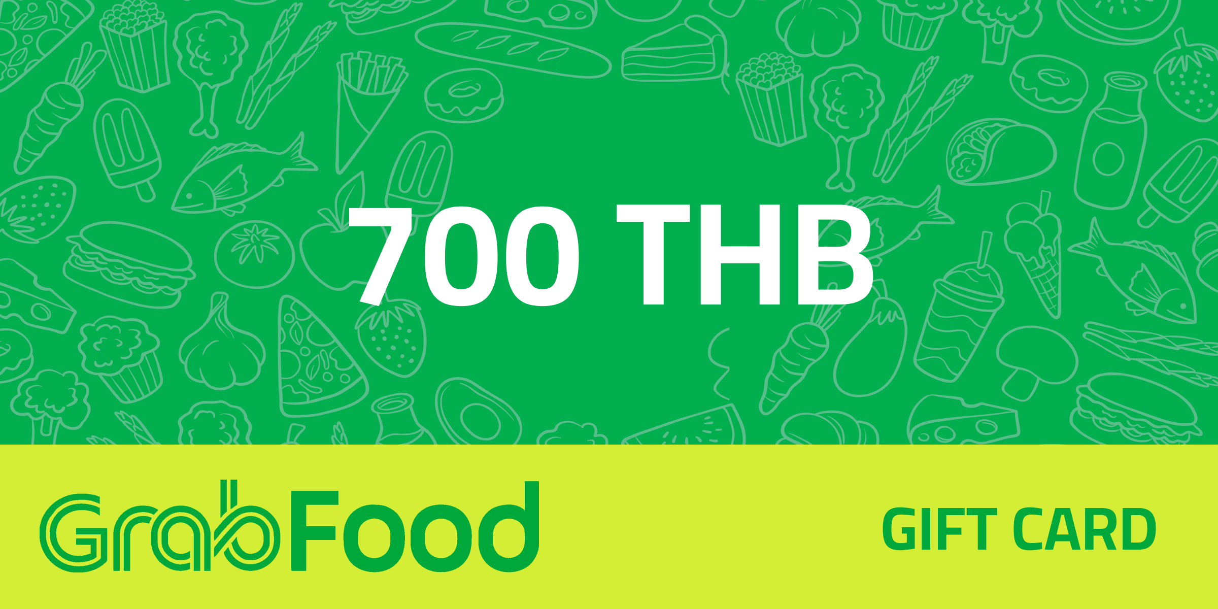 Grab Food Gift Card 700 THB