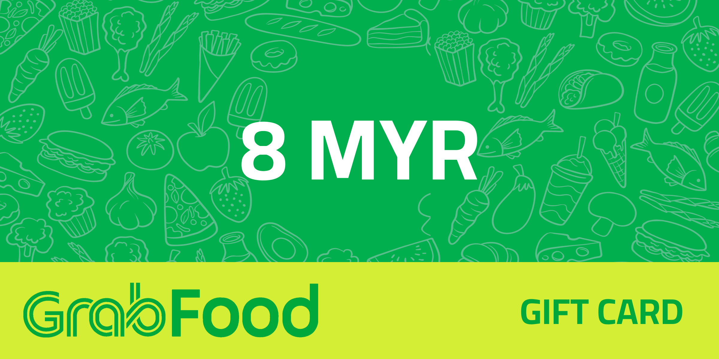 Grab Food Gift Card 8 MYR
