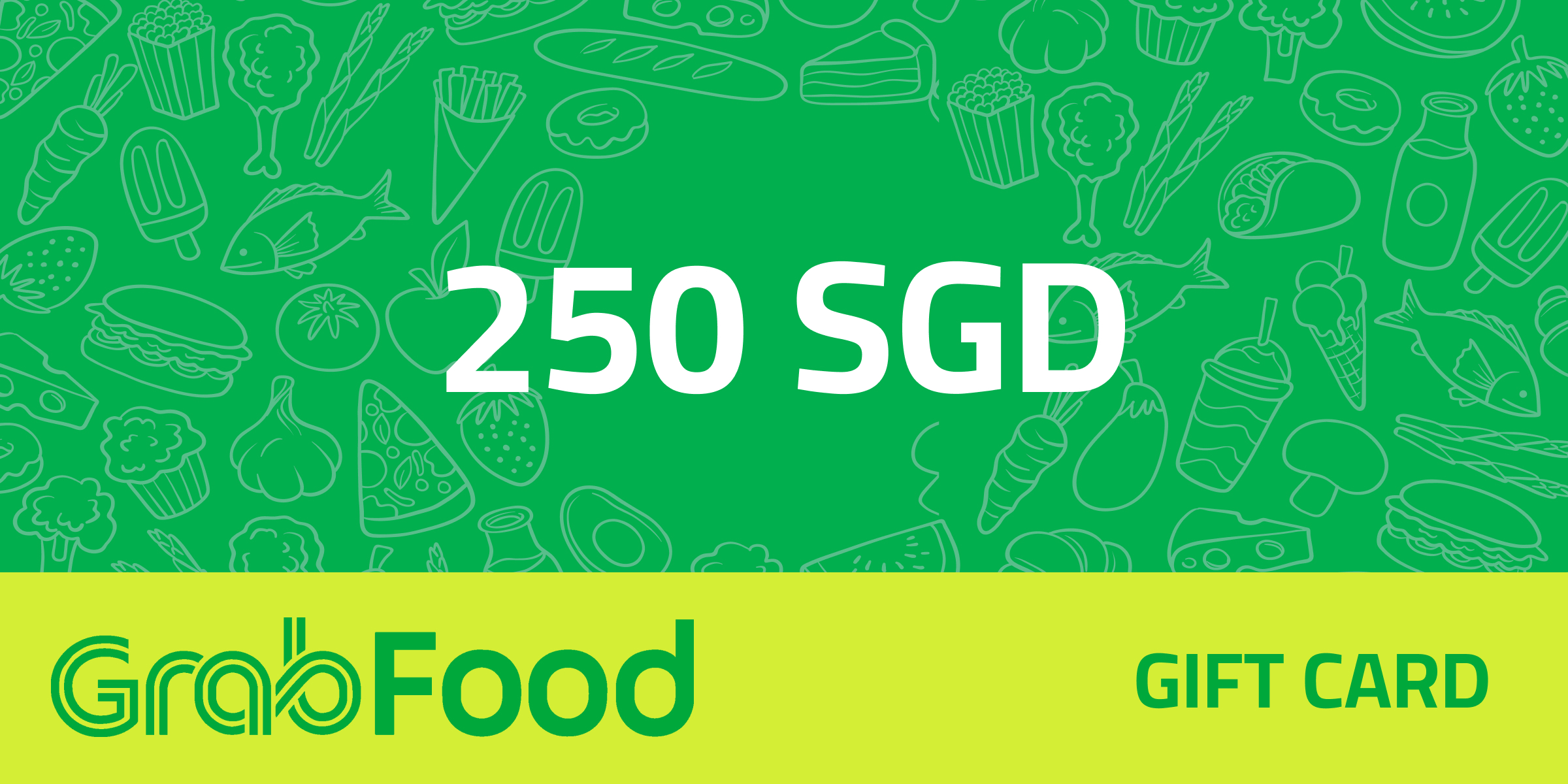 GrabFood Gift Card 250 SGD