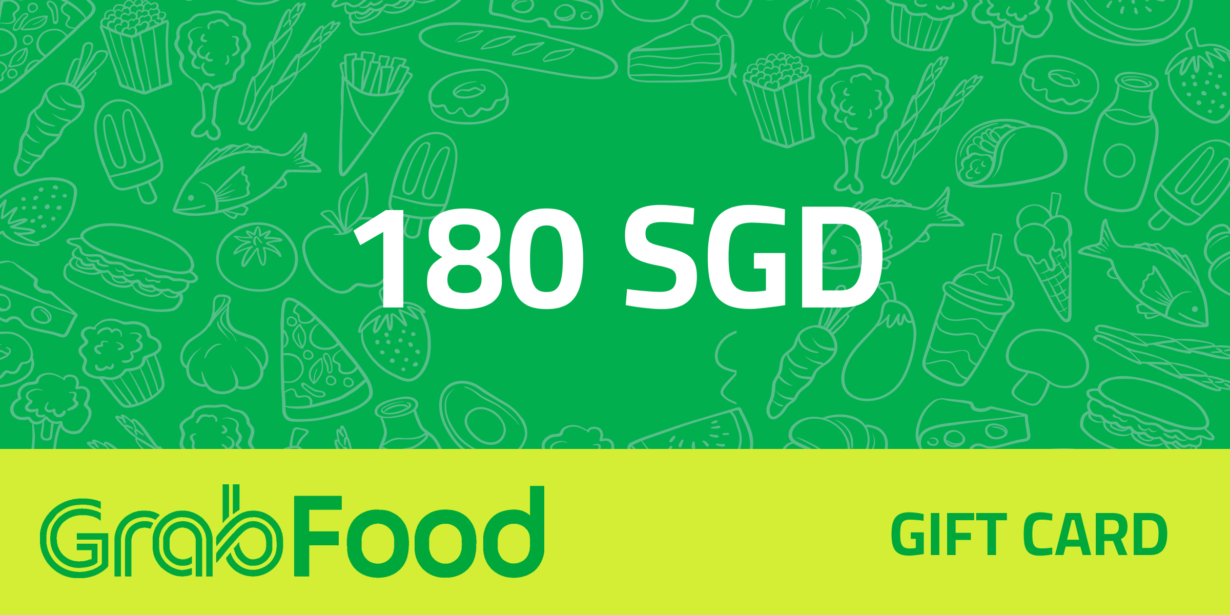 GrabFood Gift Card 180 SGD
