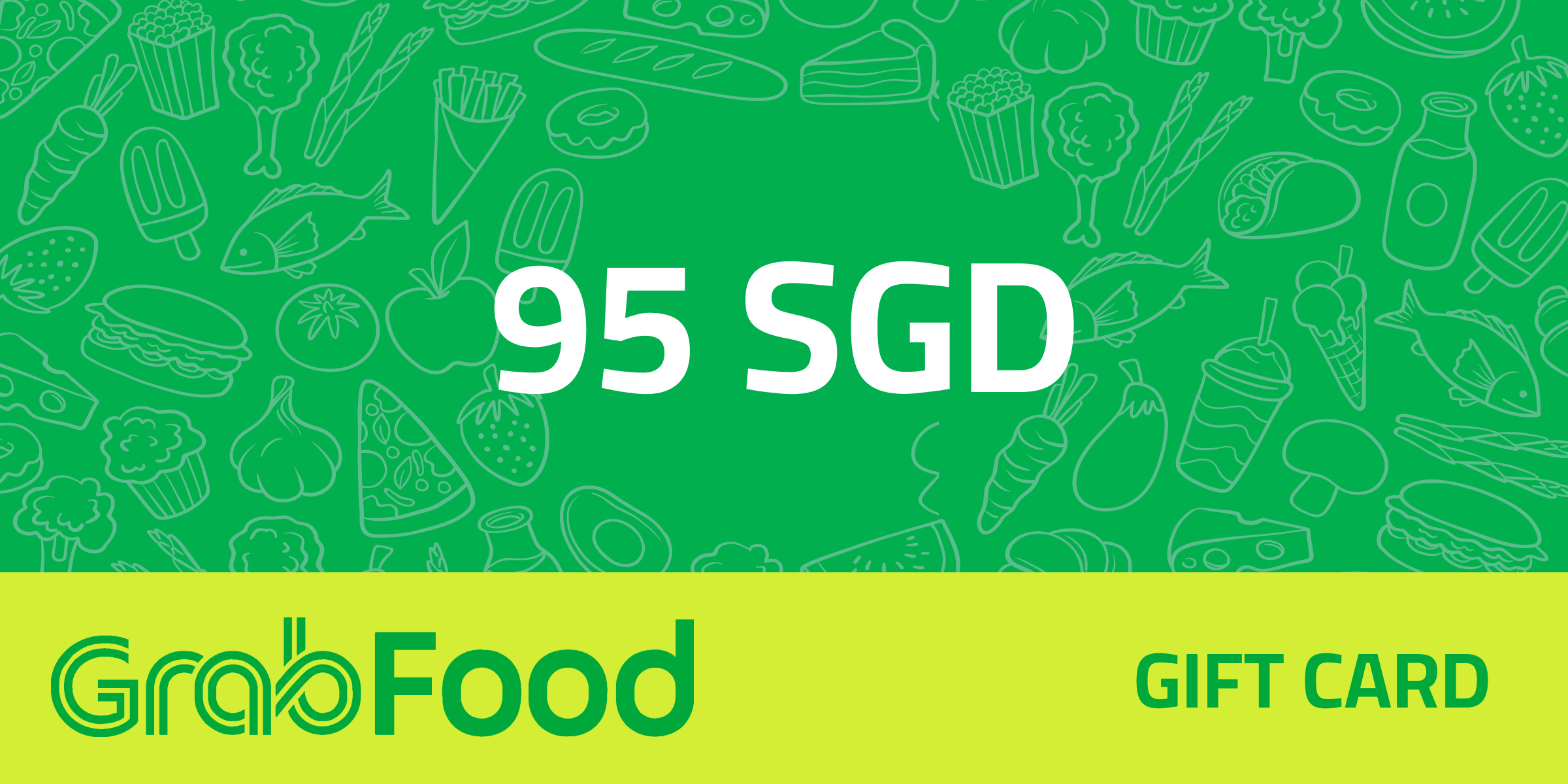 GrabFood Gift Card 95 SGD