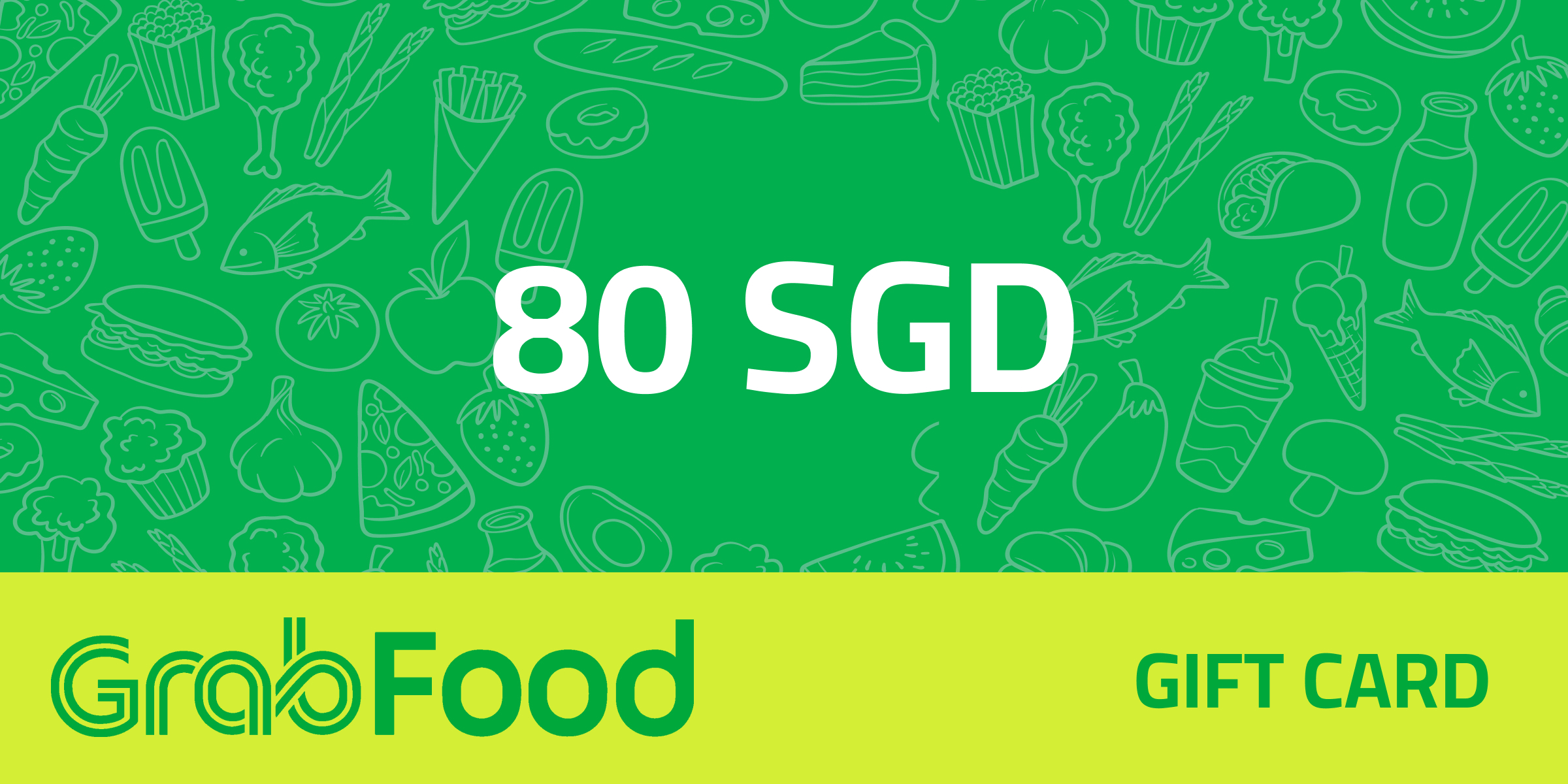 GrabFood Gift Card 80 SGD