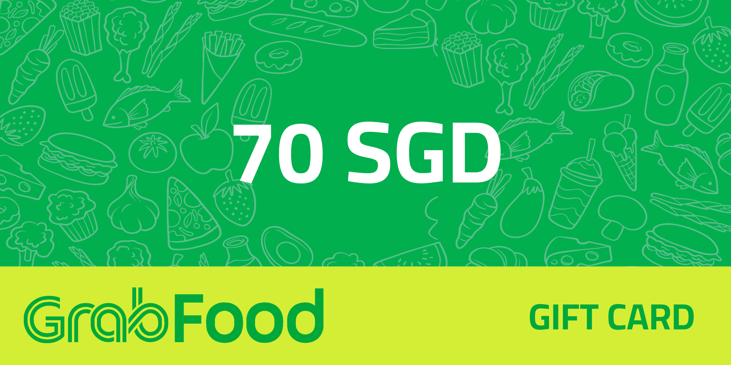 GrabFood Gift Card 70 SGD