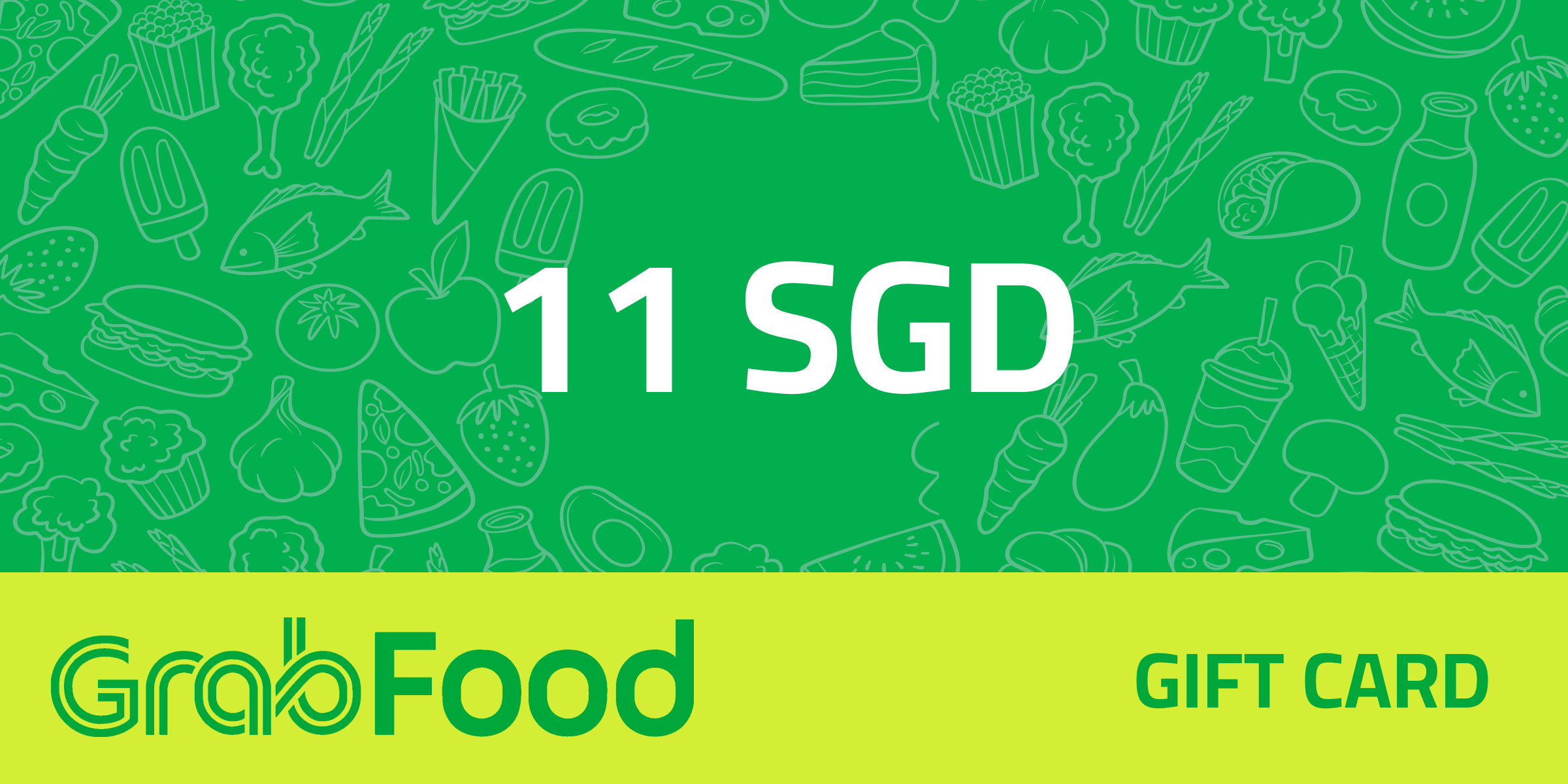 GrabFood Gift Card 11 SGD