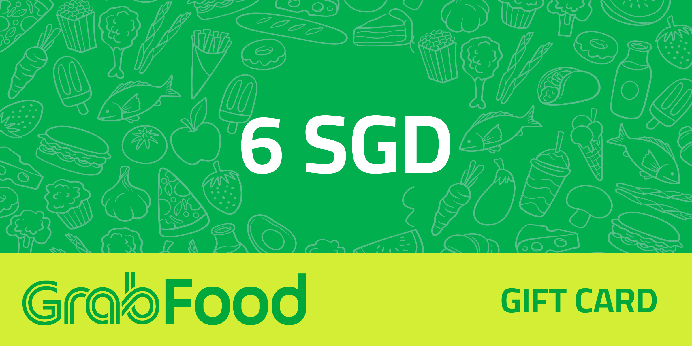 GrabFood Gift Card 6 SGD