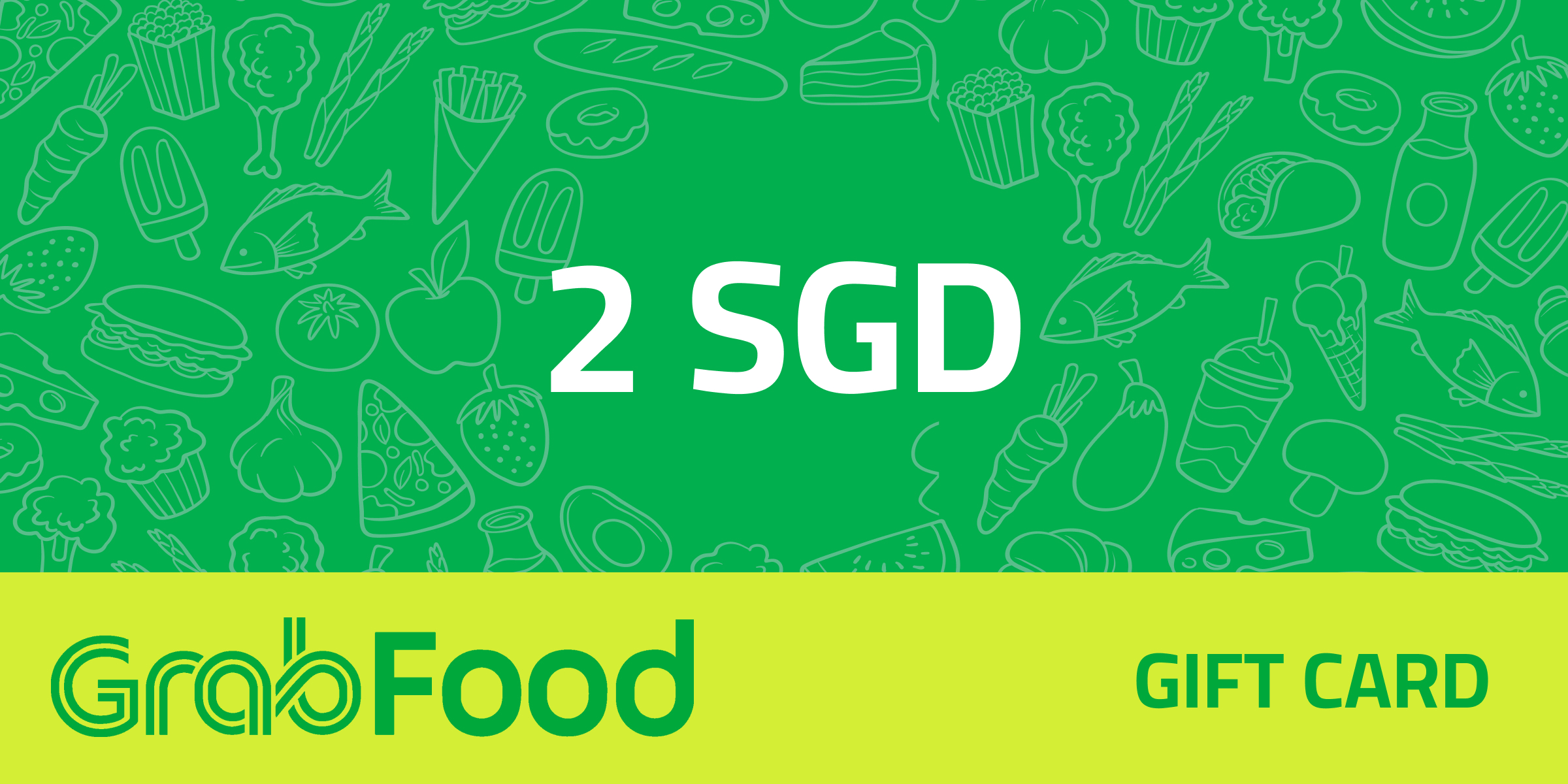 GrabFood Gift Card 2 SGD
