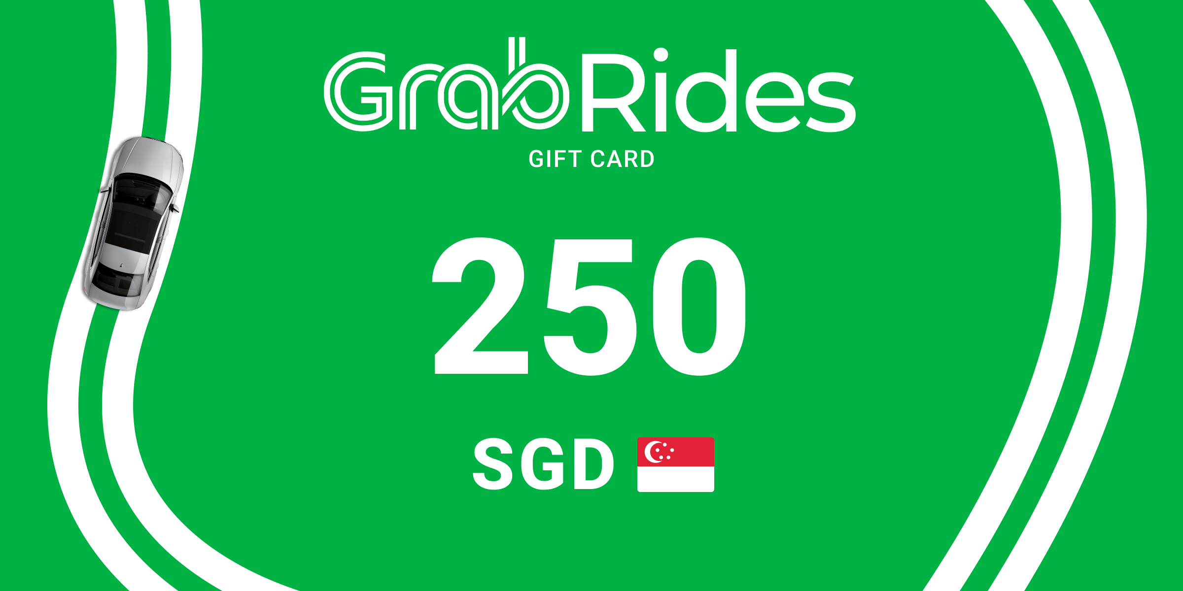 Grab Rides Gift Card 250 SGD