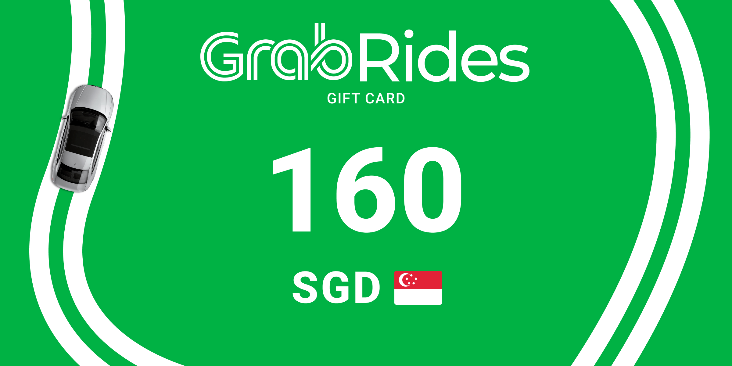 Grab Rides Gift Card 160 SGD