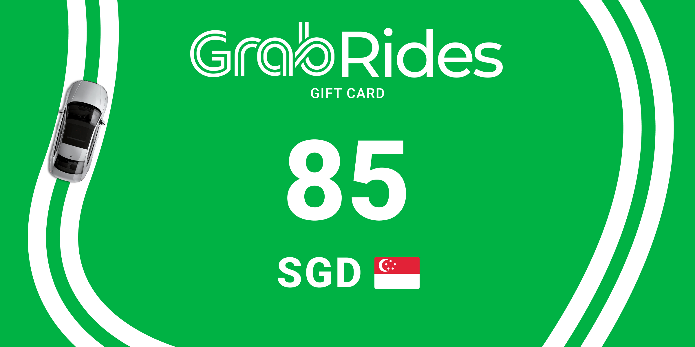 Grab Rides Gift Card 85 SGD