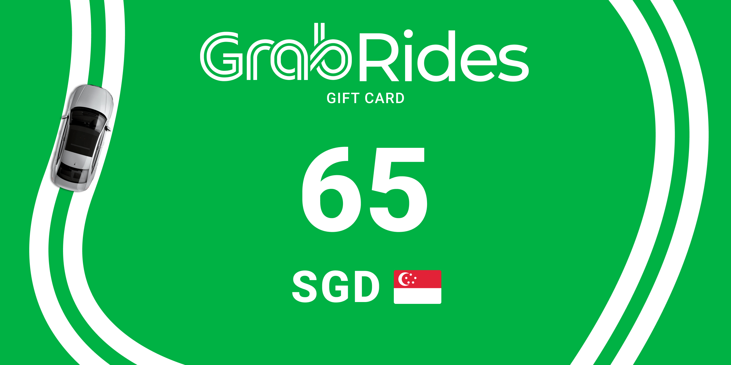 Grab Rides Gift Card 65 SGD
