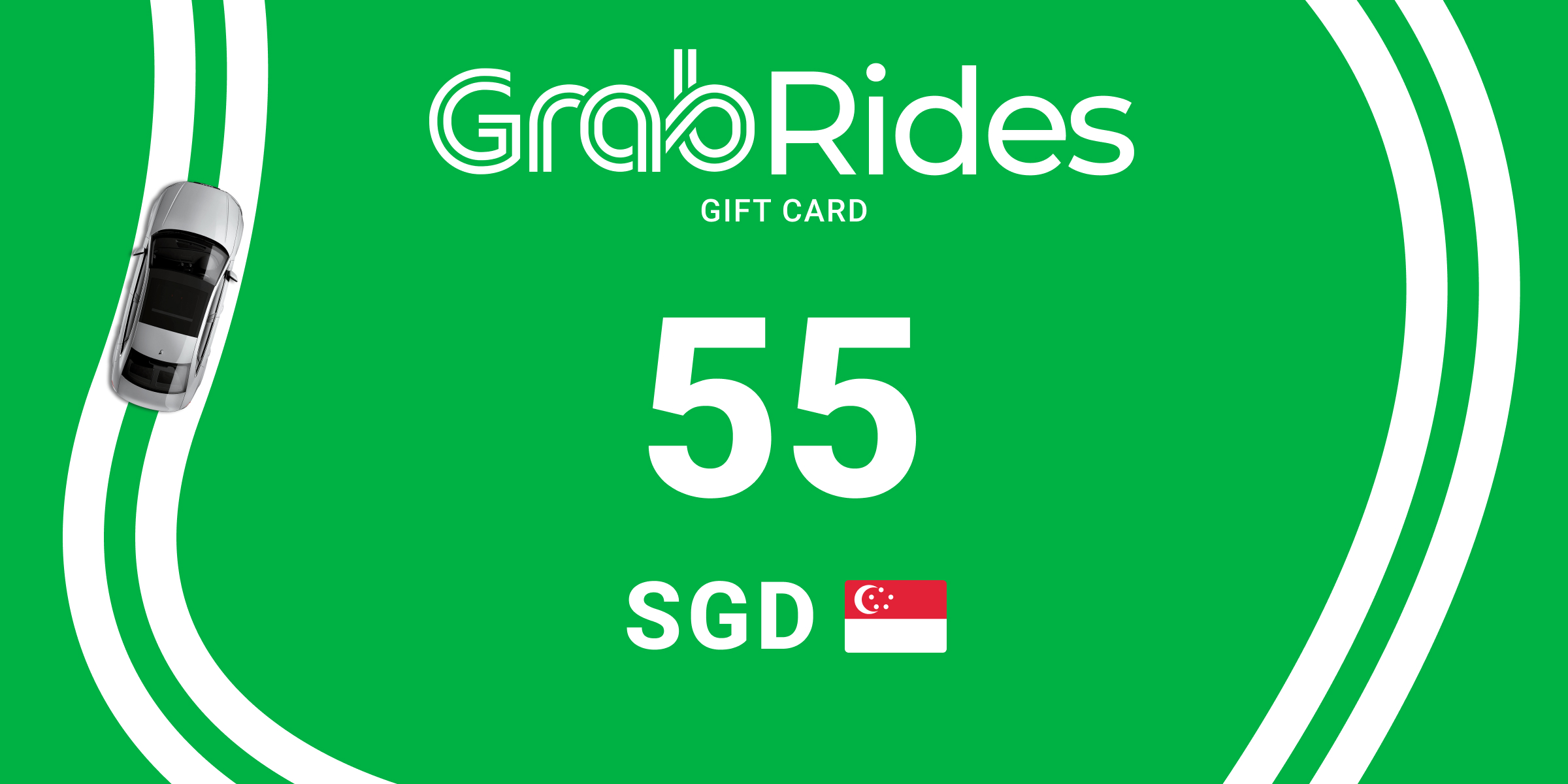 Grab Rides Gift Card 55 SGD