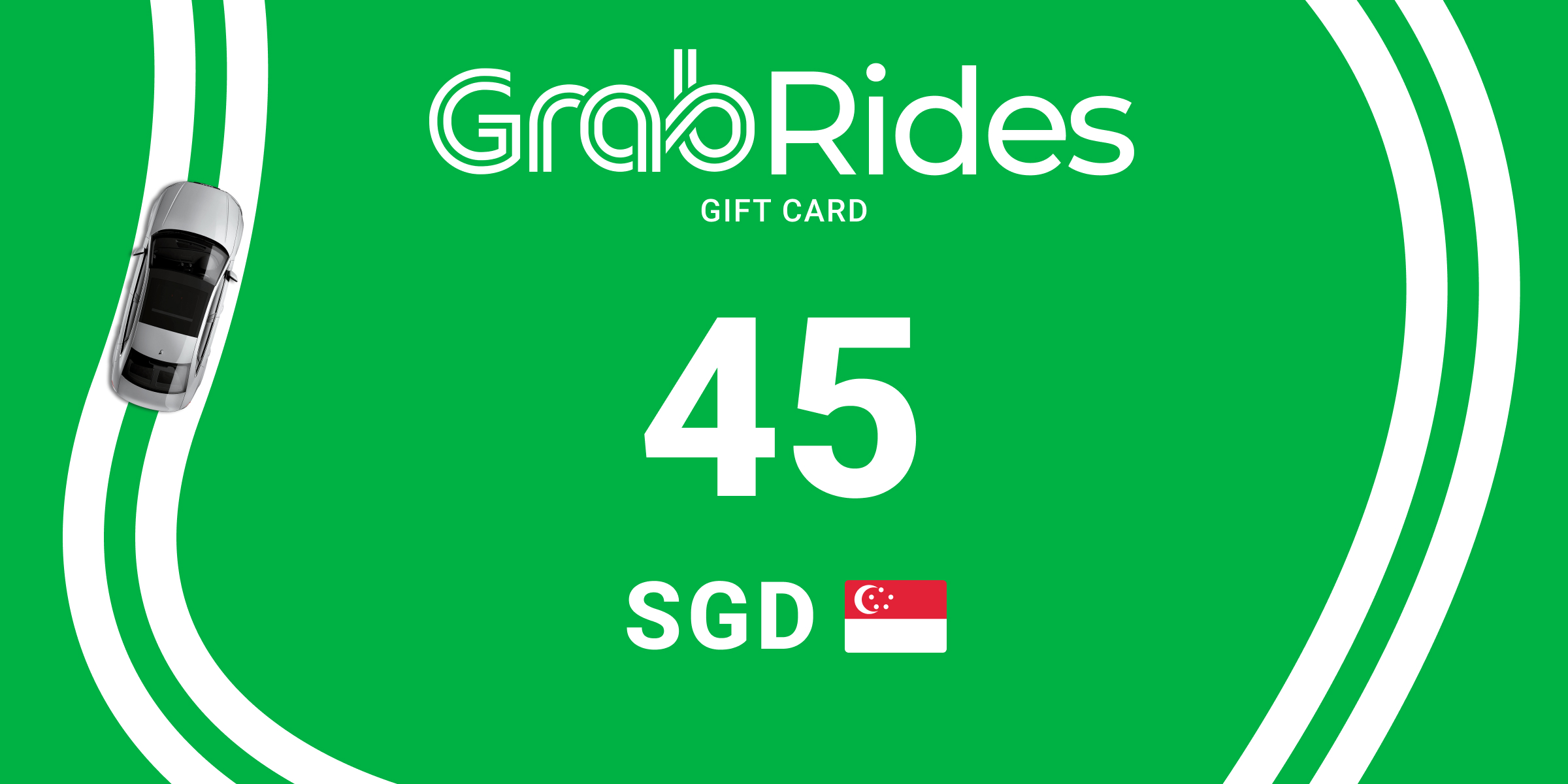 Grab Rides Gift Card 45 SGD