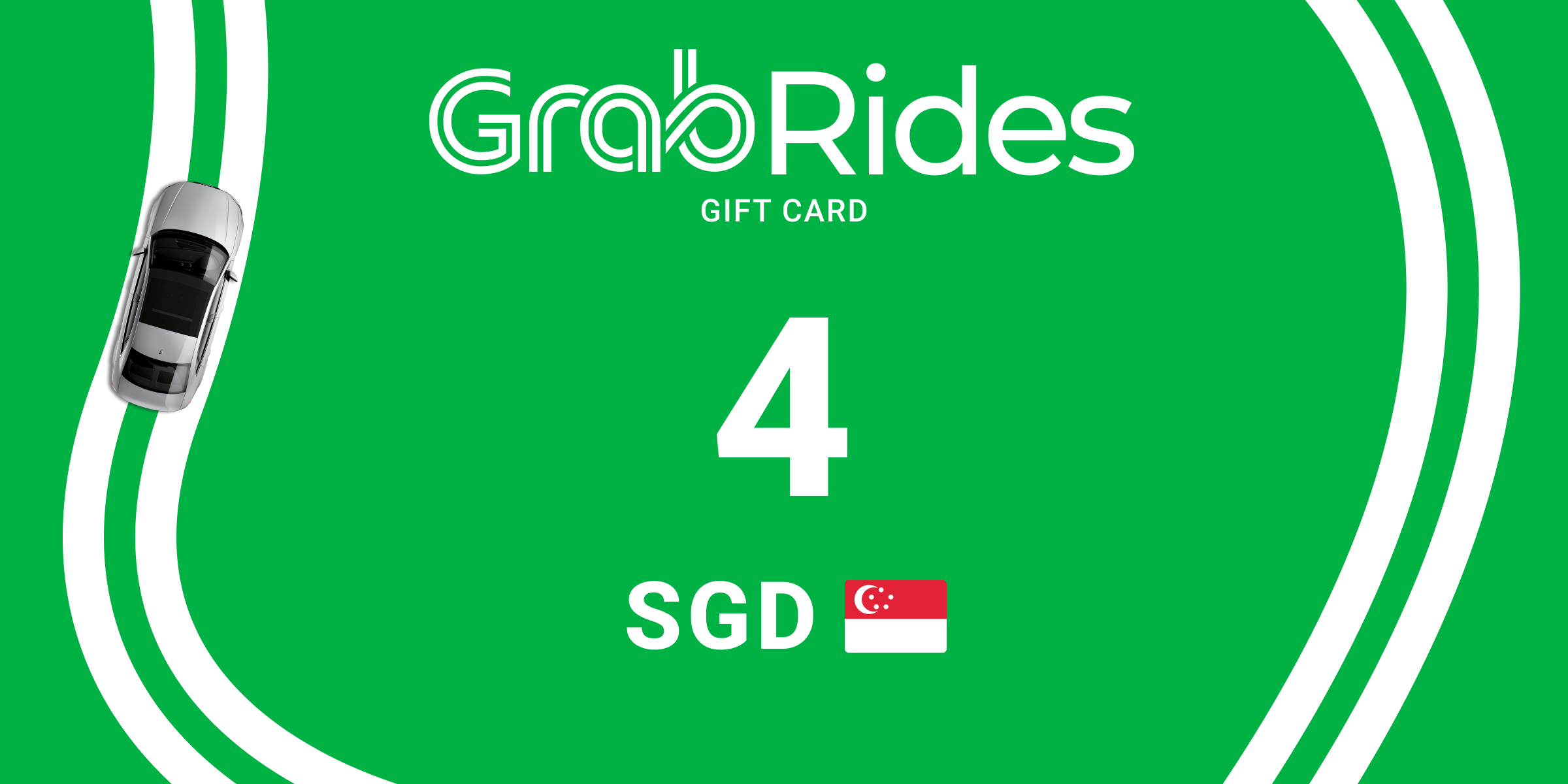 Grab Rides Gift Card 4 SGD