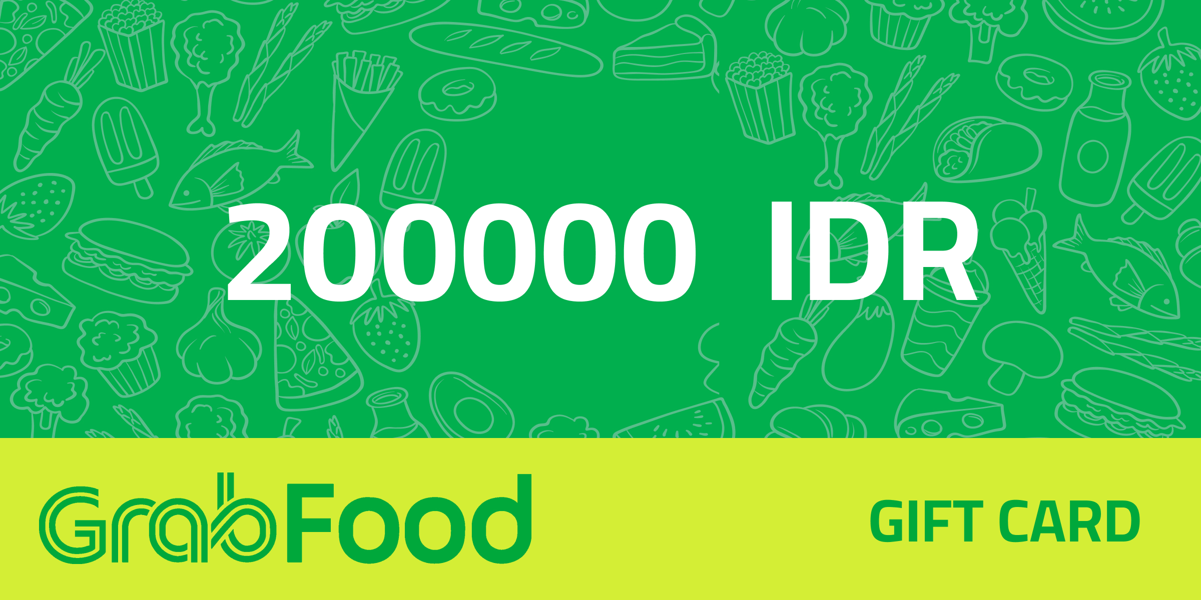 GrabFood Gift Card 200000 IDR