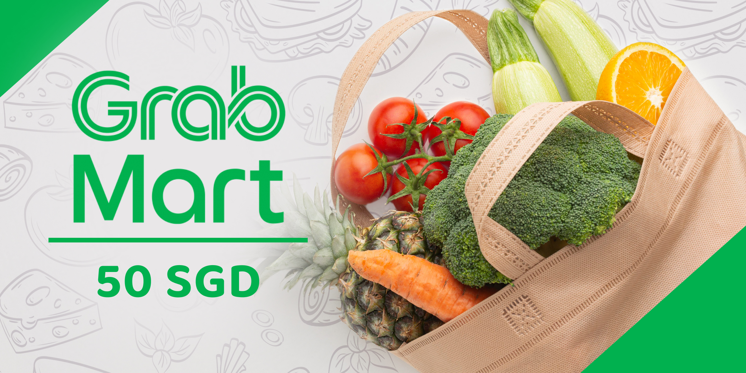 GrabMart Gift Card 50 SGD