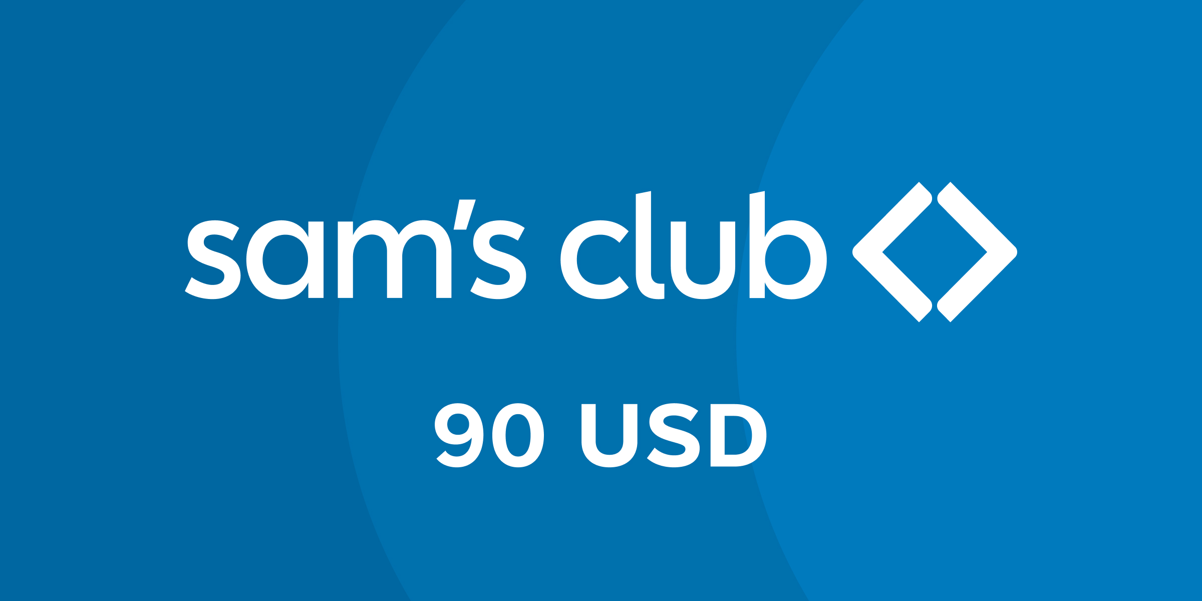 Sams Club Gift Card 90 USD