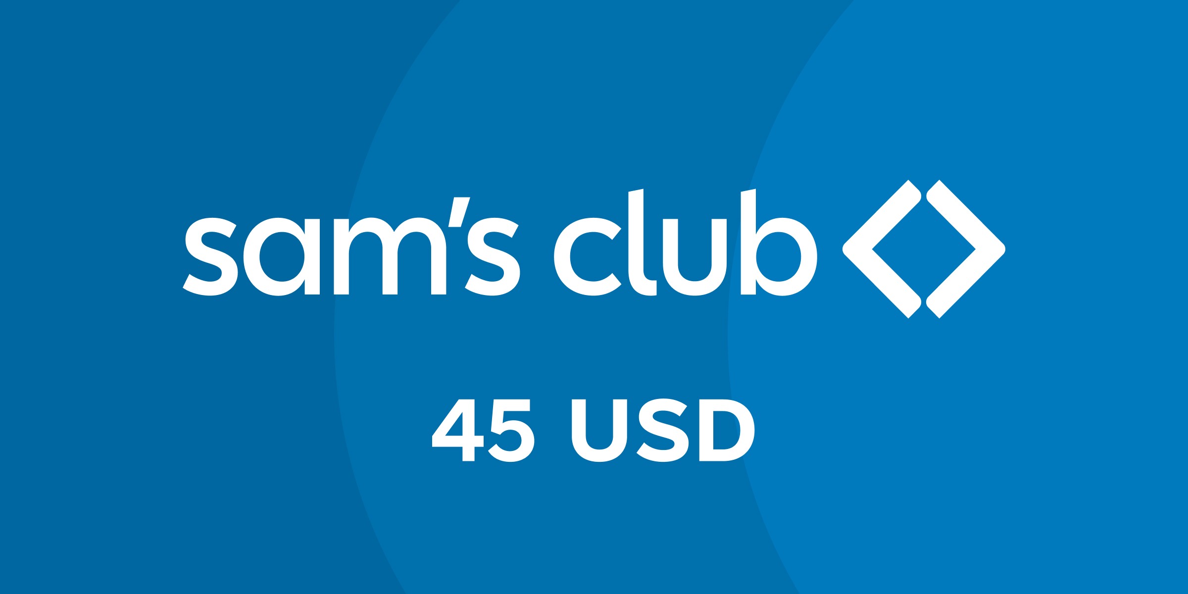 Sams Club Gift Card 45 USD
