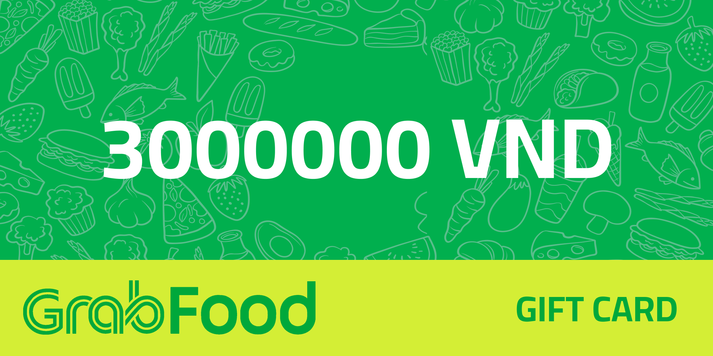 GrabFood Gift Card 3000000 VND