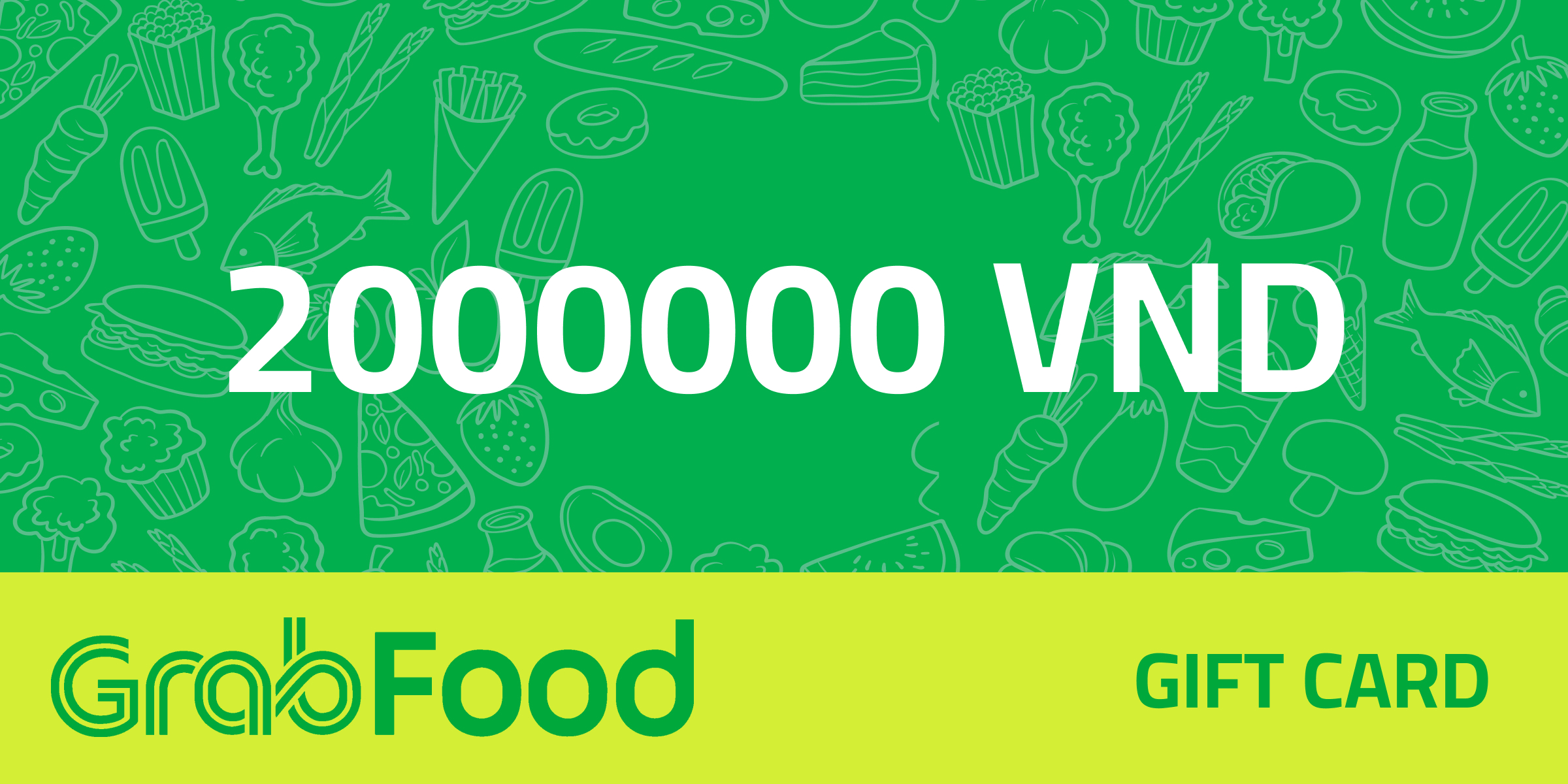 GrabFood Gift Card 2000000 VND