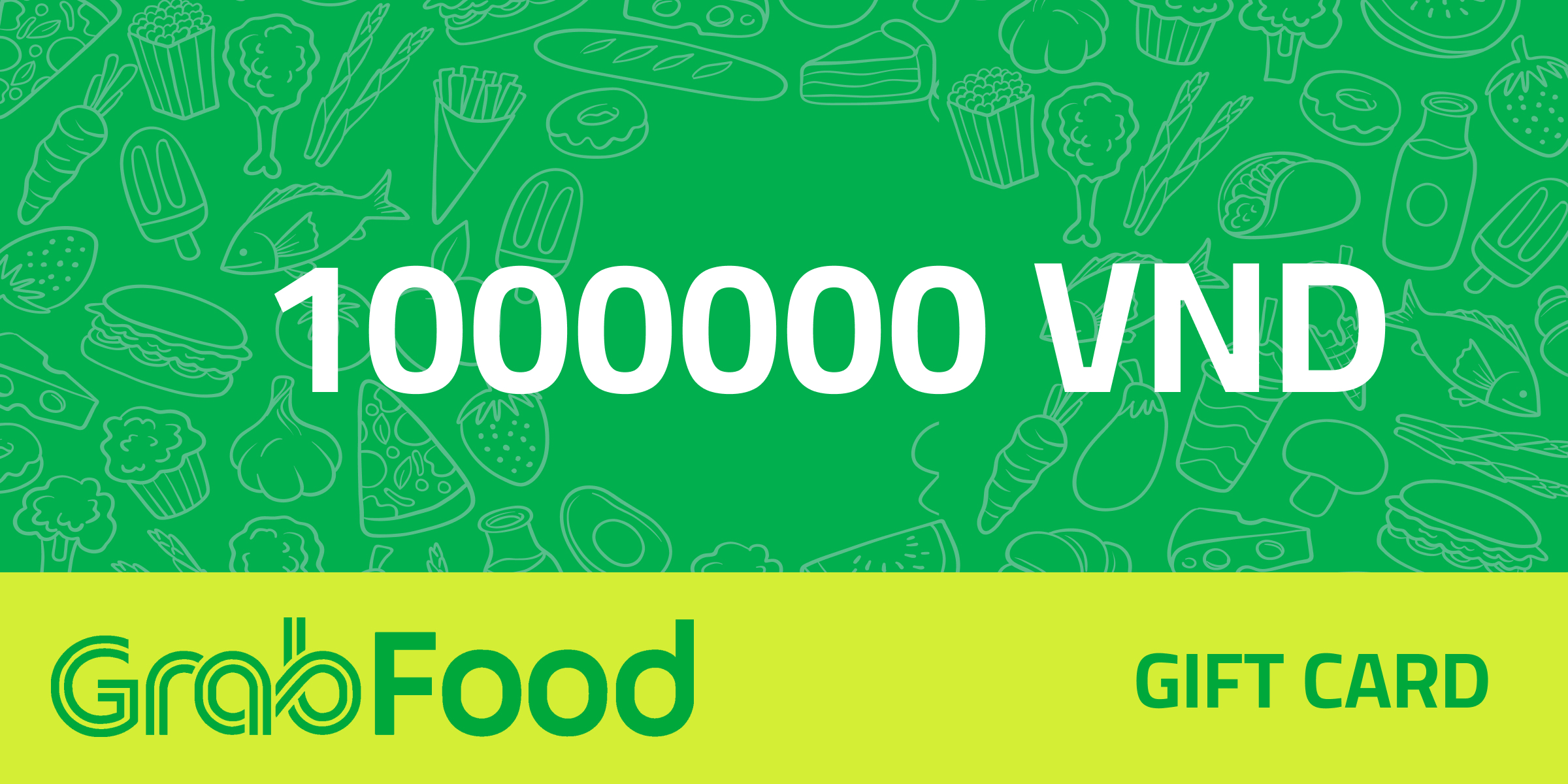 GrabFood Gift Card 1000000 VND