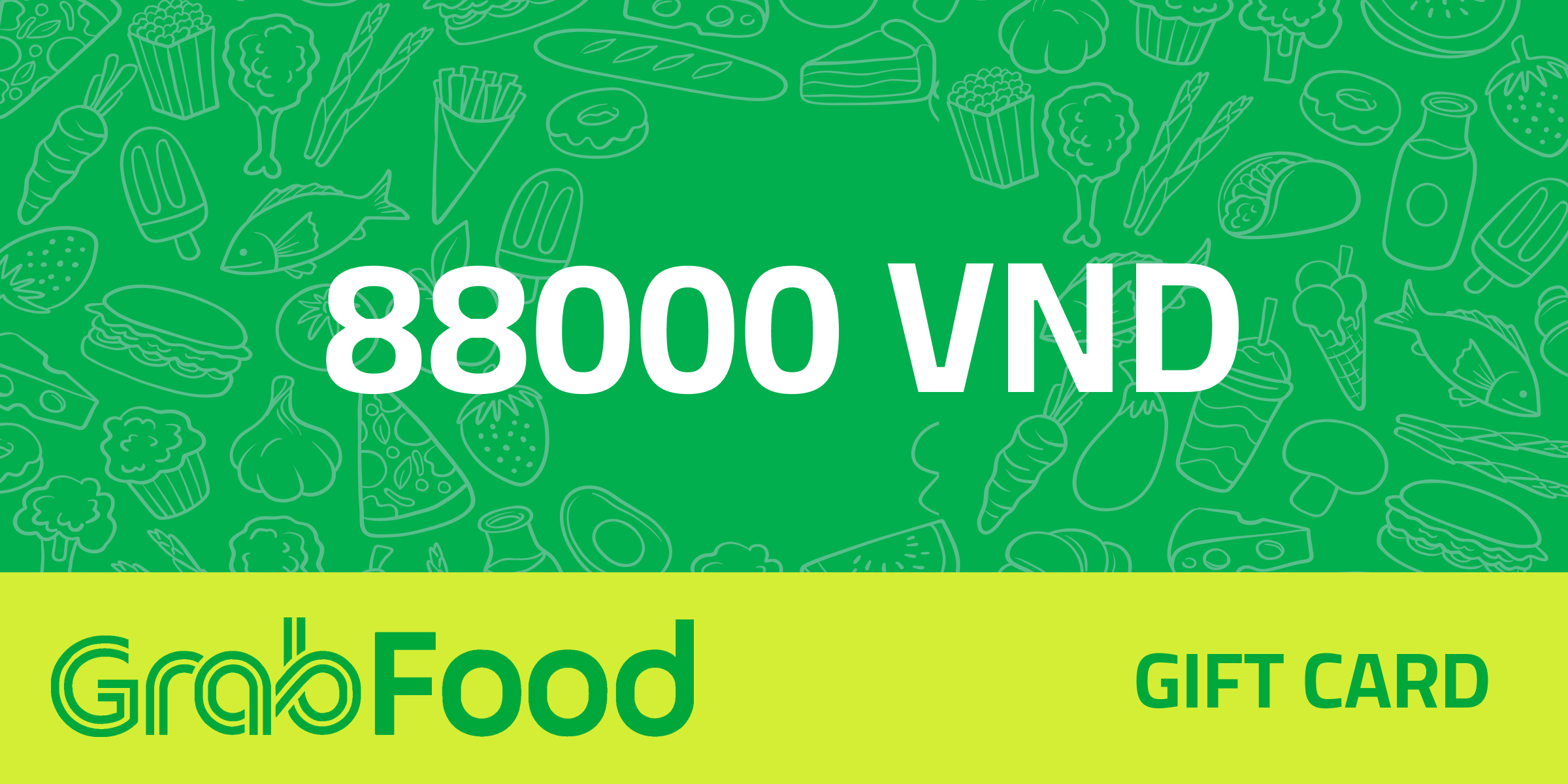 GrabFood Gift Card 88000 VND