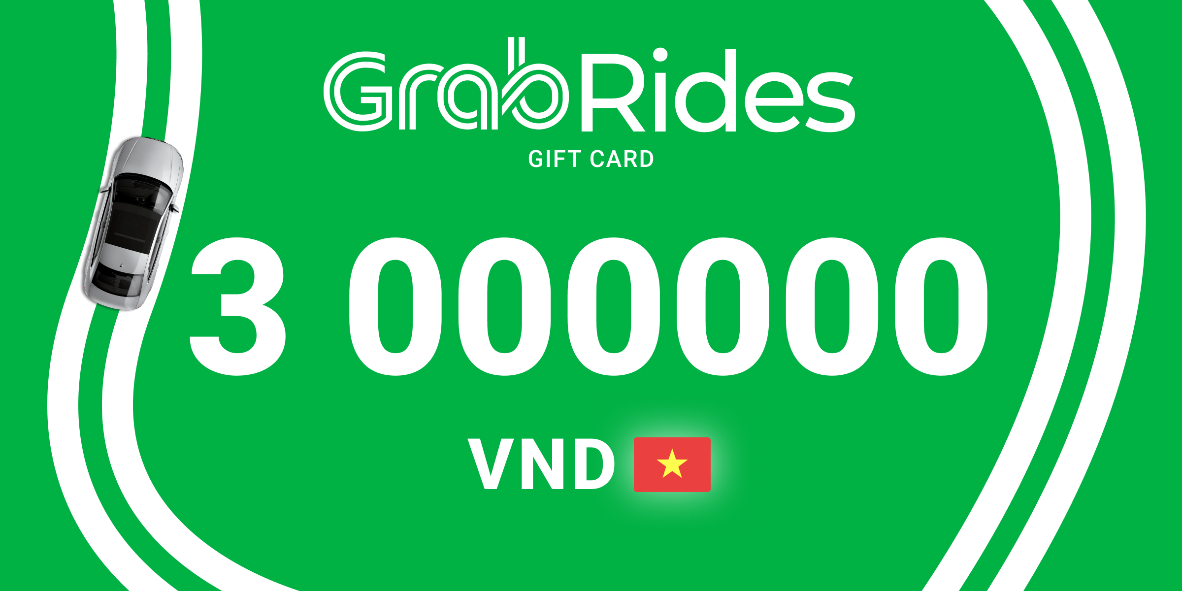Grab Rides Gift Card 3000000 VND