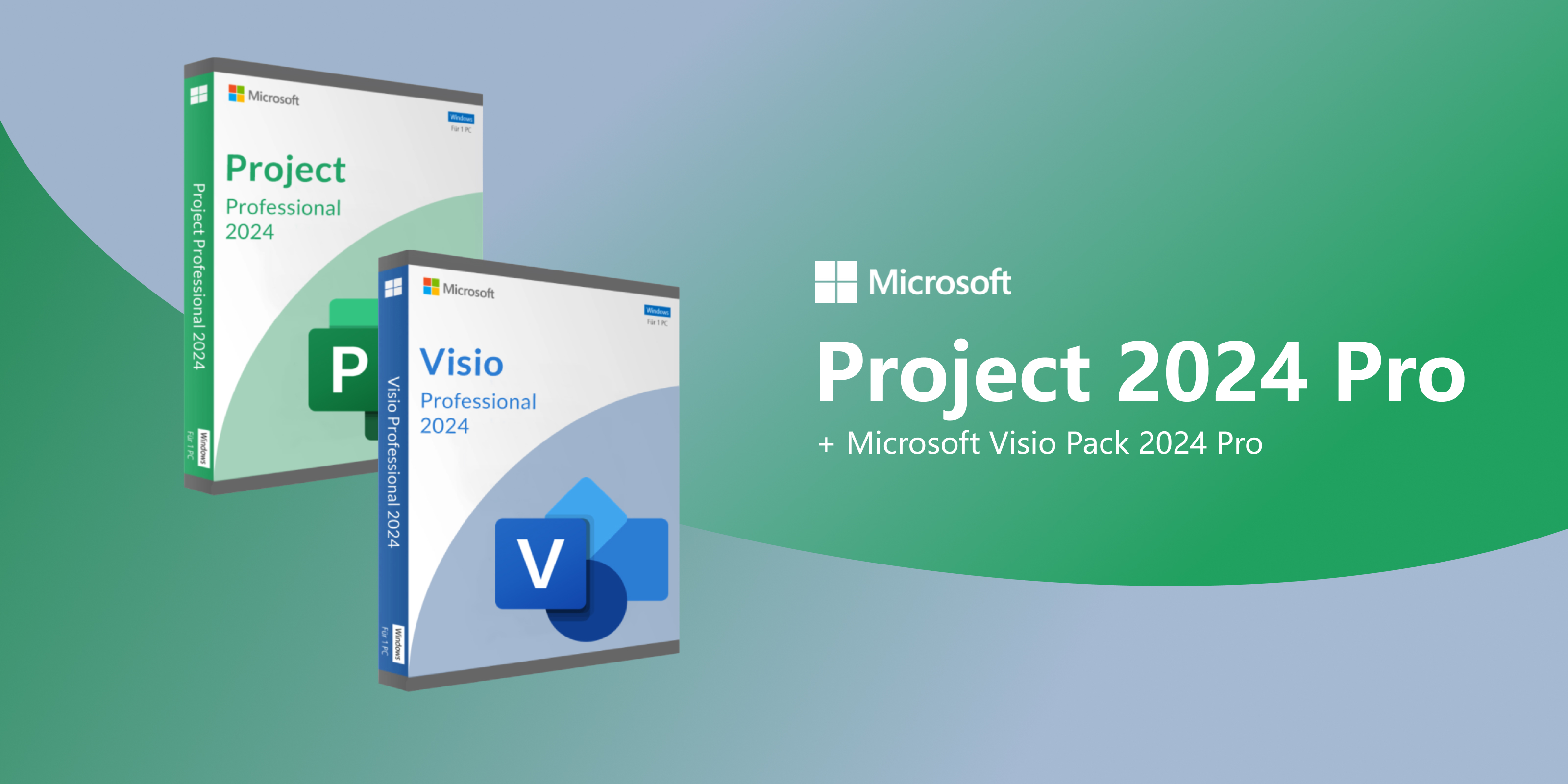 Microsoft Project 2024 Pro plus Microsoft Visio Pack 2024 Pro Bundle (PC)