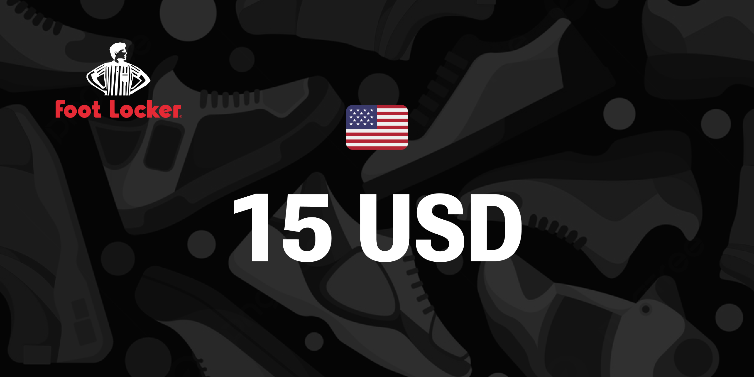 Foot Locker Gift Card 15 USD