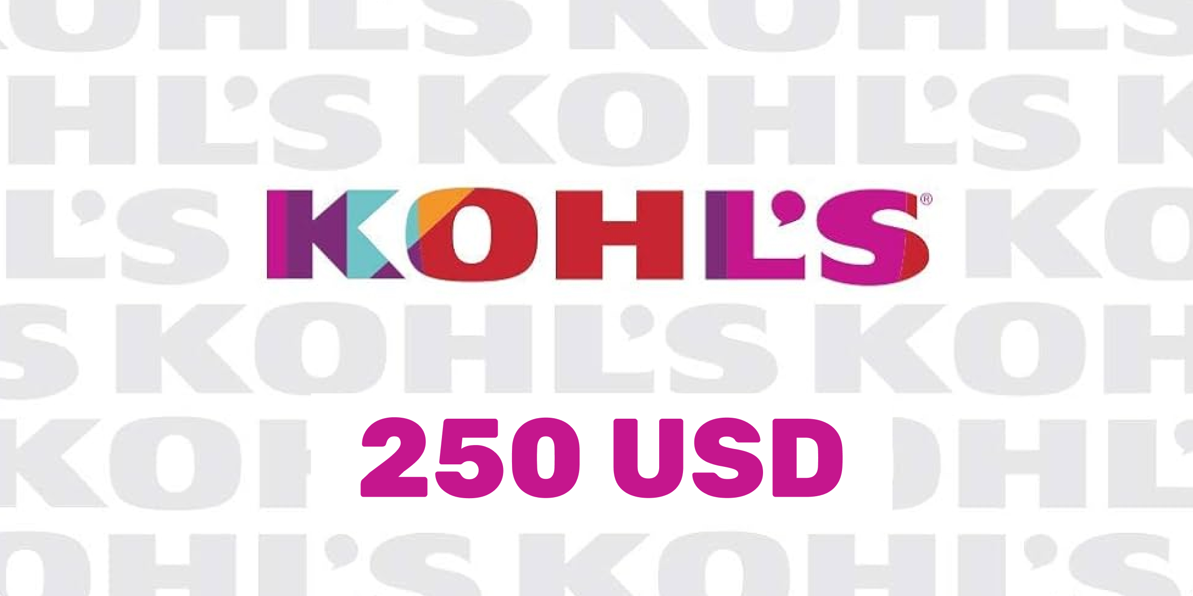 Kohls Gift Card 250 USD